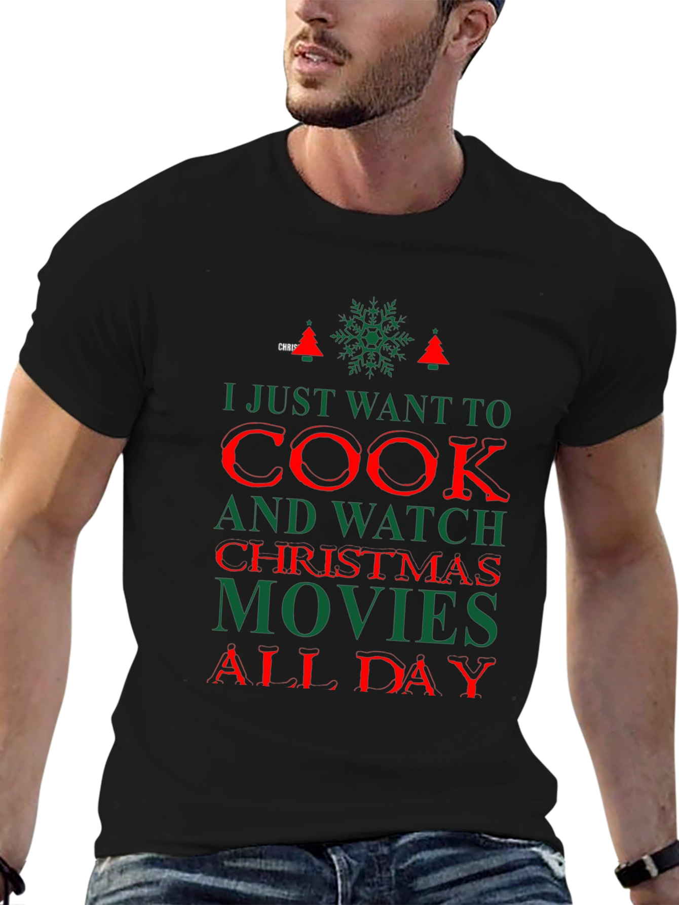 Christmas Movie T-Shirt: Cook and Watch All Day