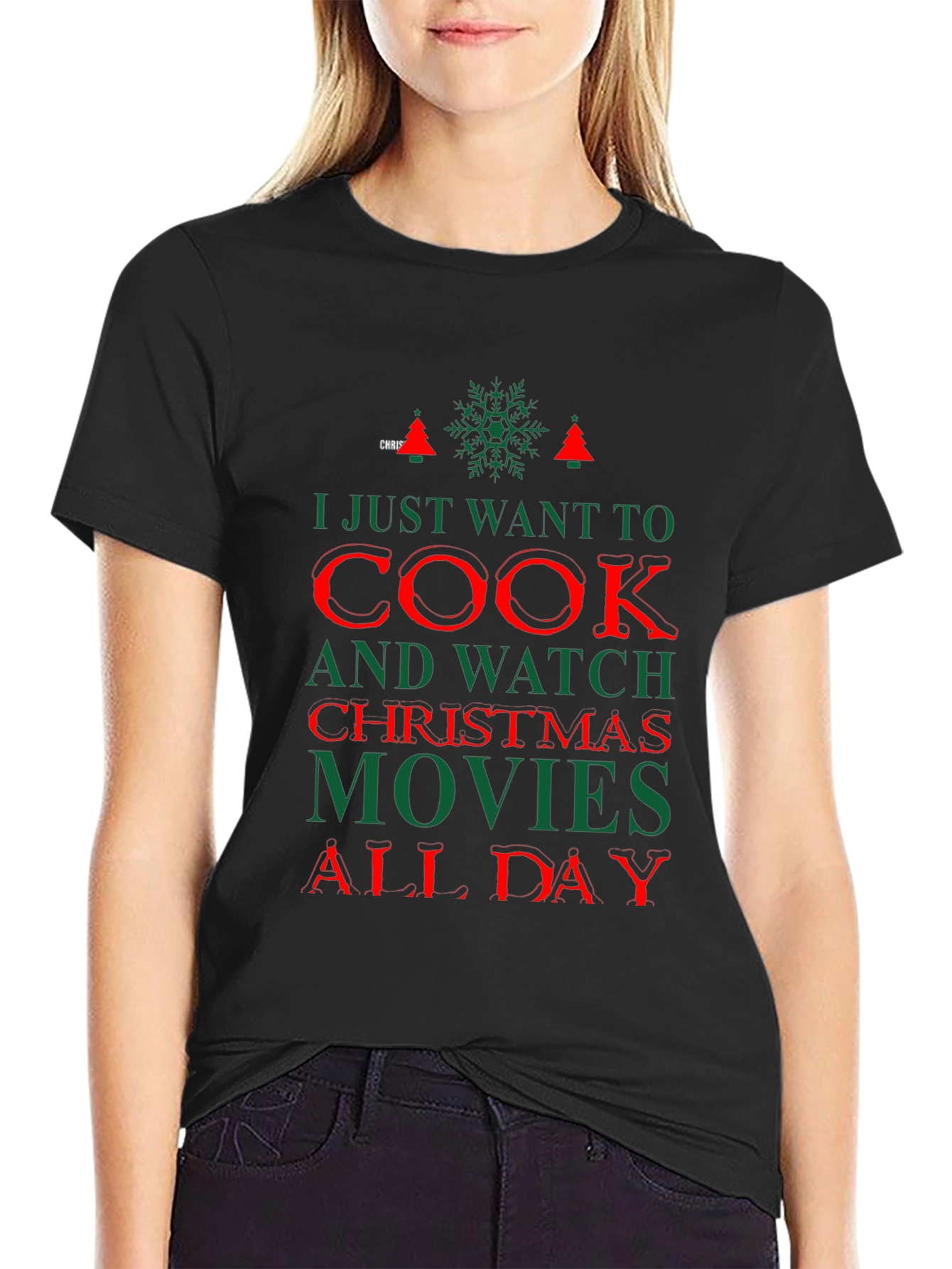 Christmas Movie T-Shirt: Cook and Watch All Day