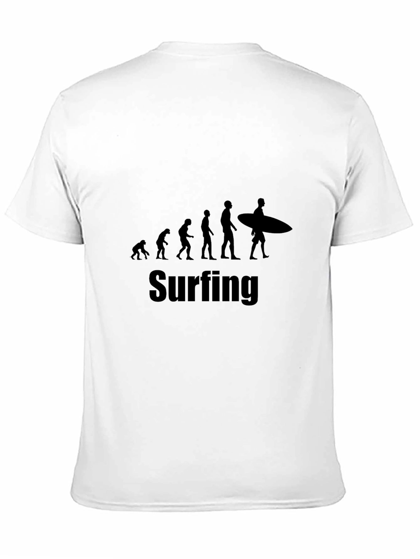 Surfing Evolution Graphic T-Shirt | Cool Black Tee