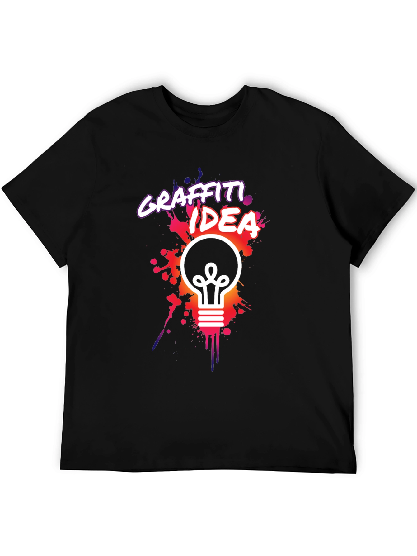 Graffiti Idea Black Graphic Tee