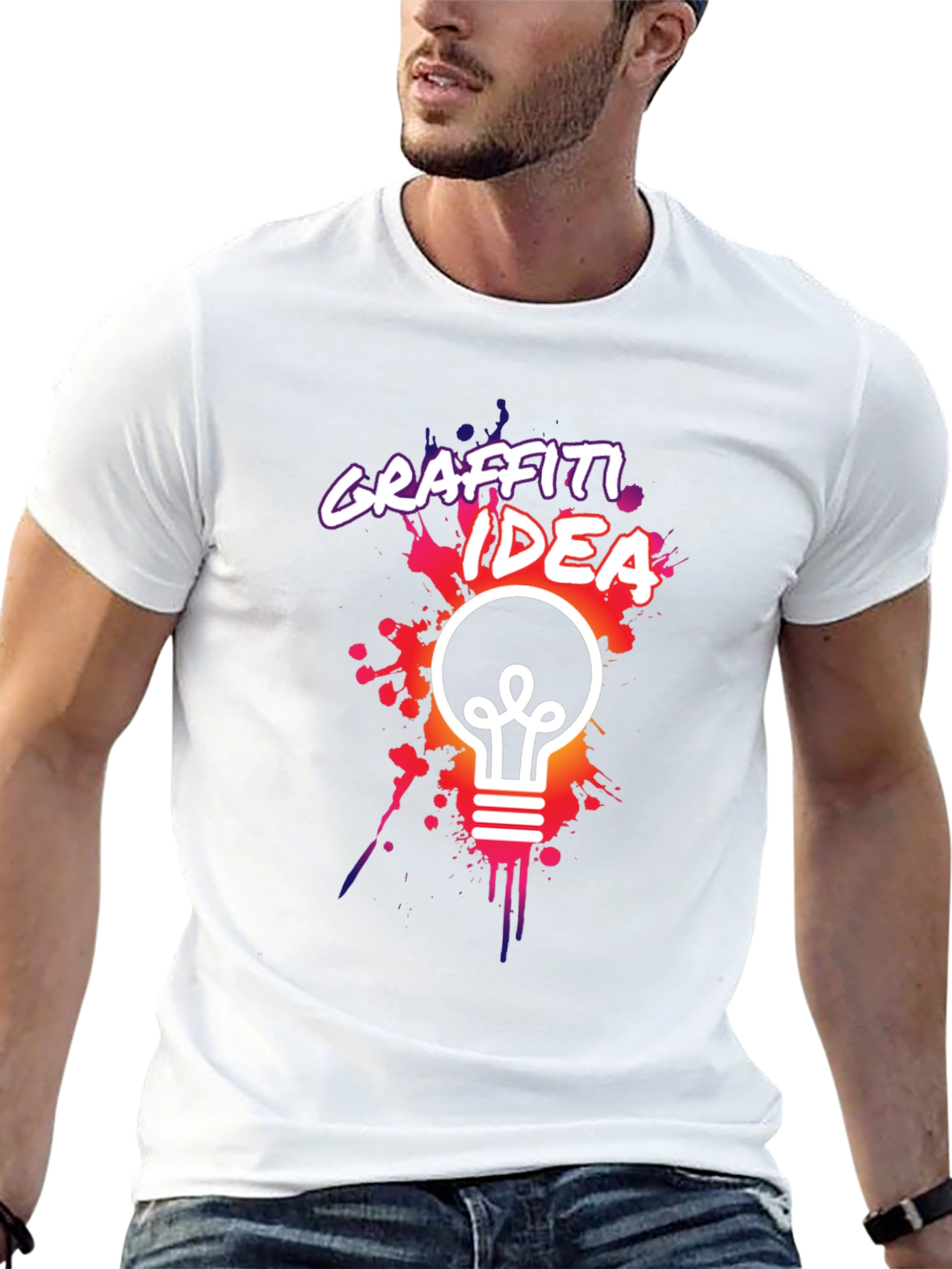 Graffiti Idea Black Graphic Tee