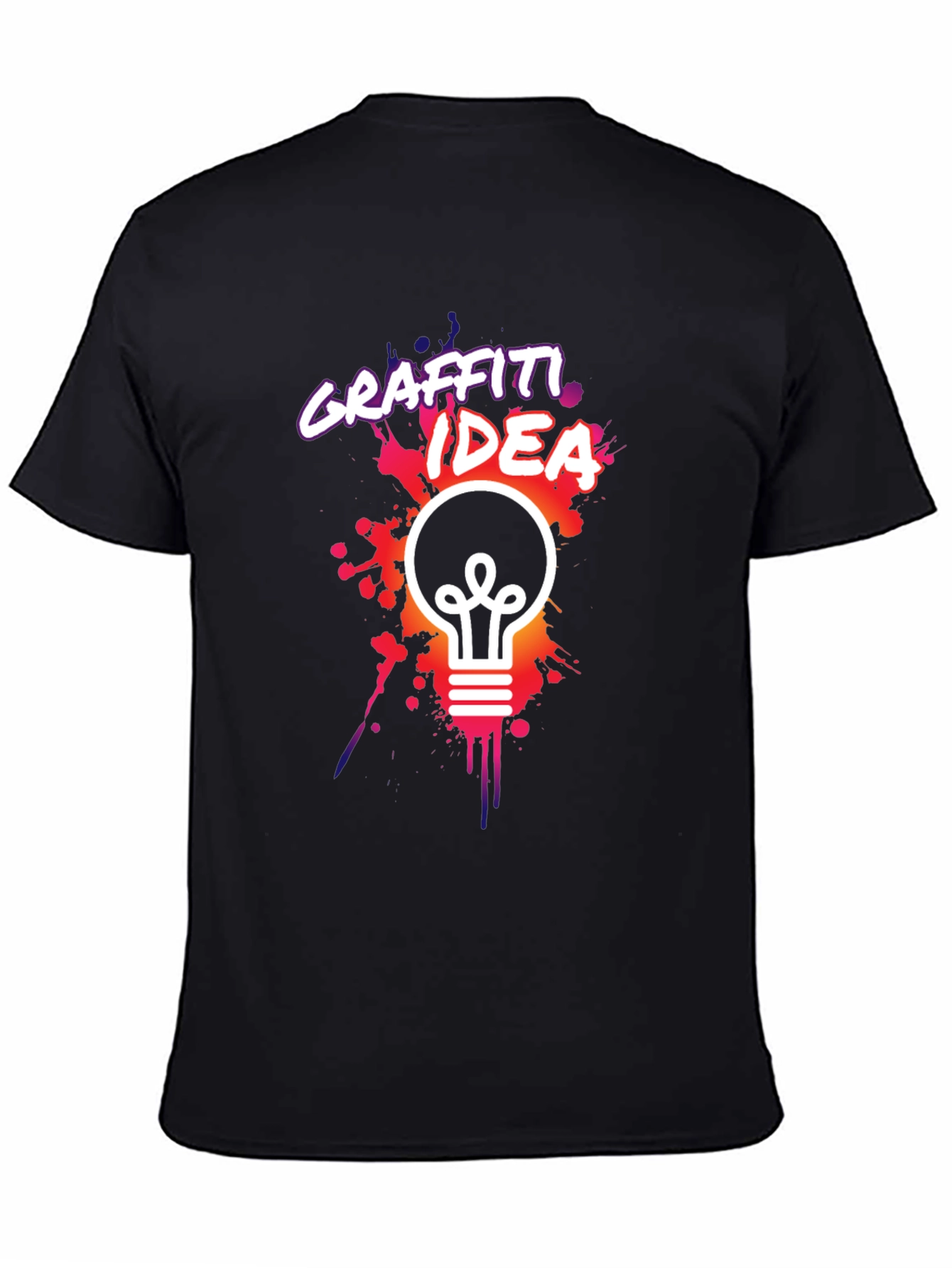 Graffiti Idea Black Graphic Tee