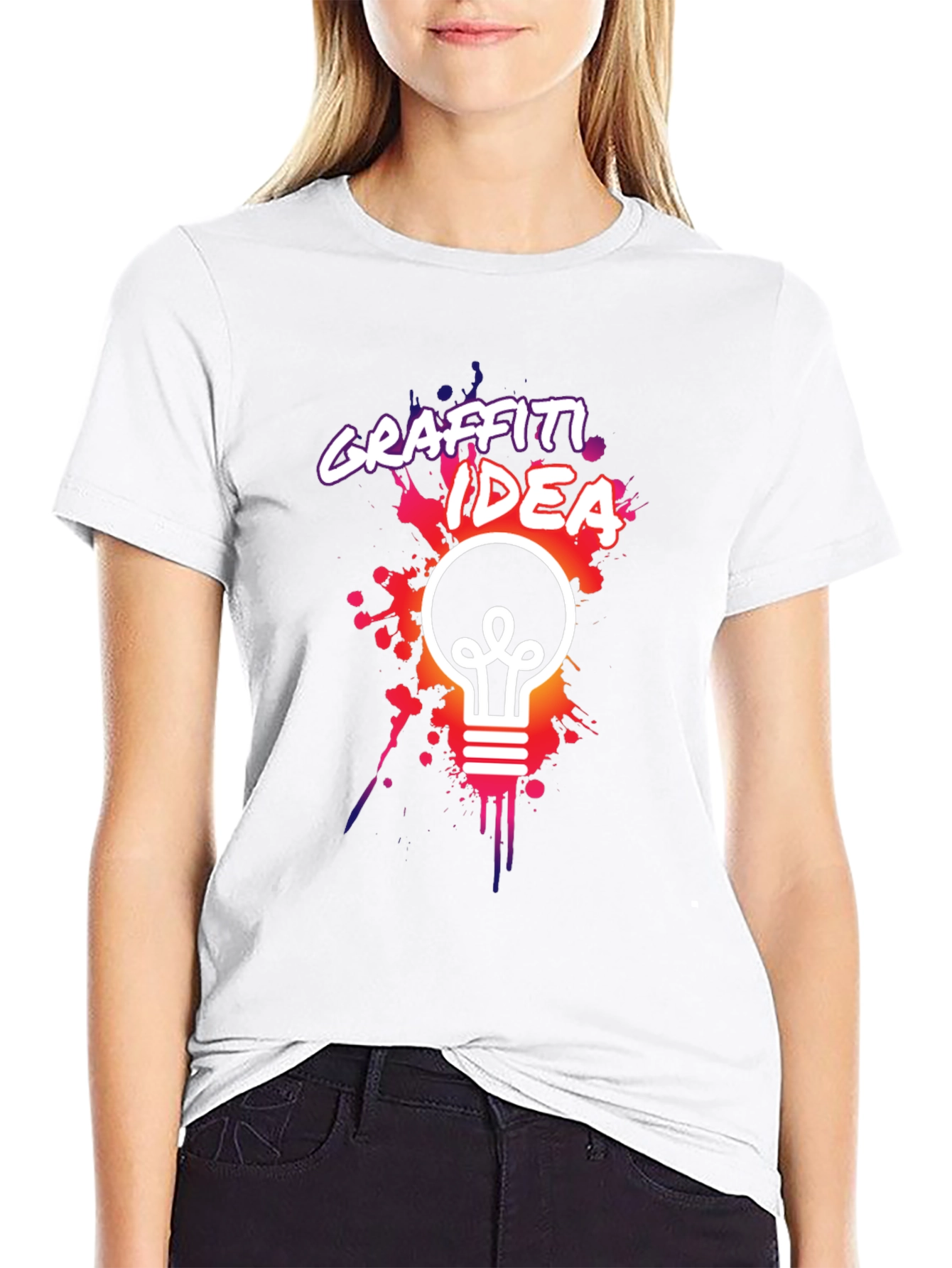 Graffiti Idea Black Graphic Tee
