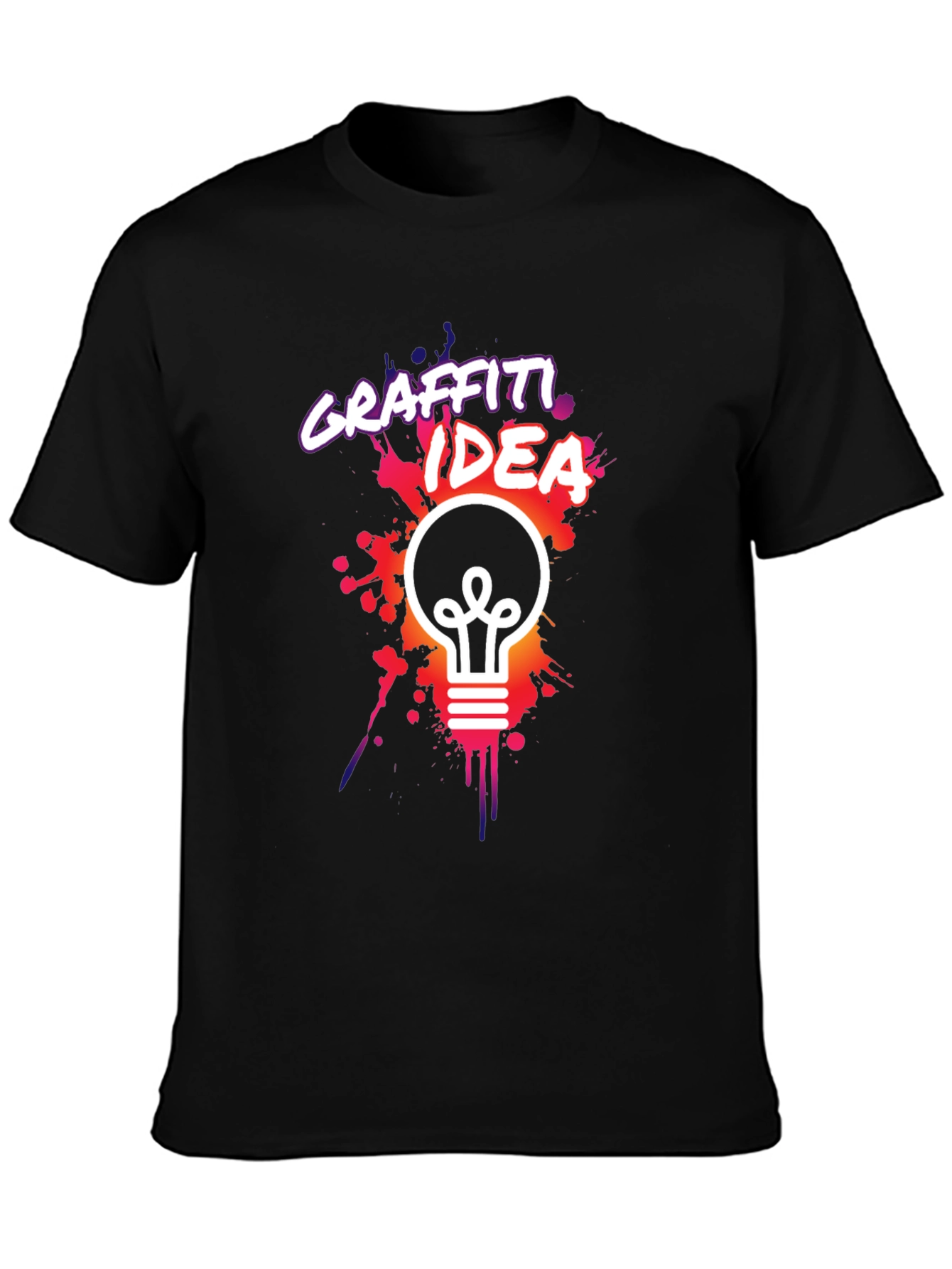 Graffiti Idea Black Graphic Tee