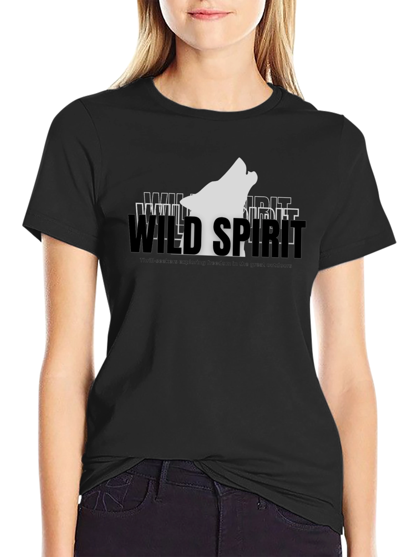 Wild Spirit Graphic Tee - Black