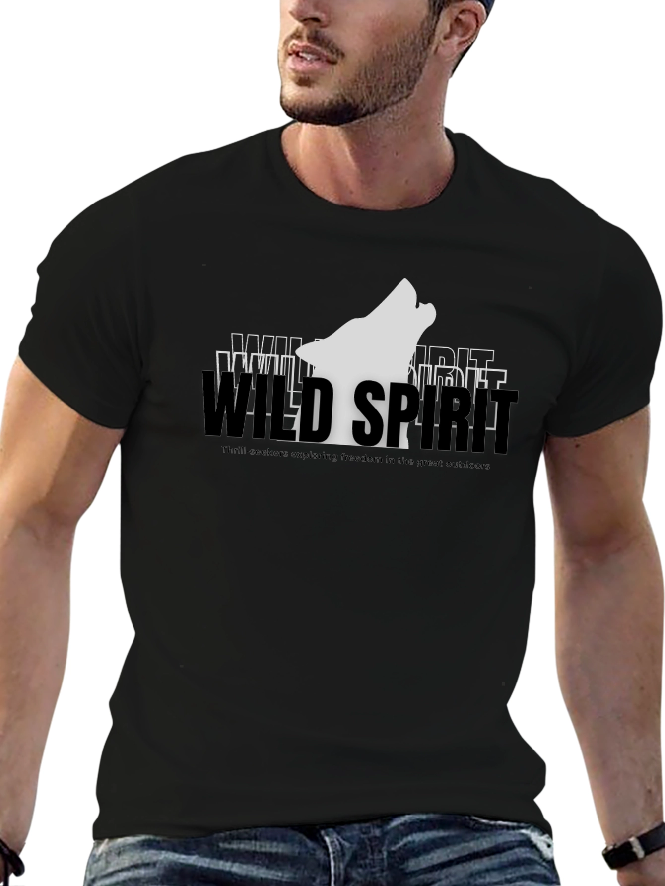 Wild Spirit Graphic Tee - Black