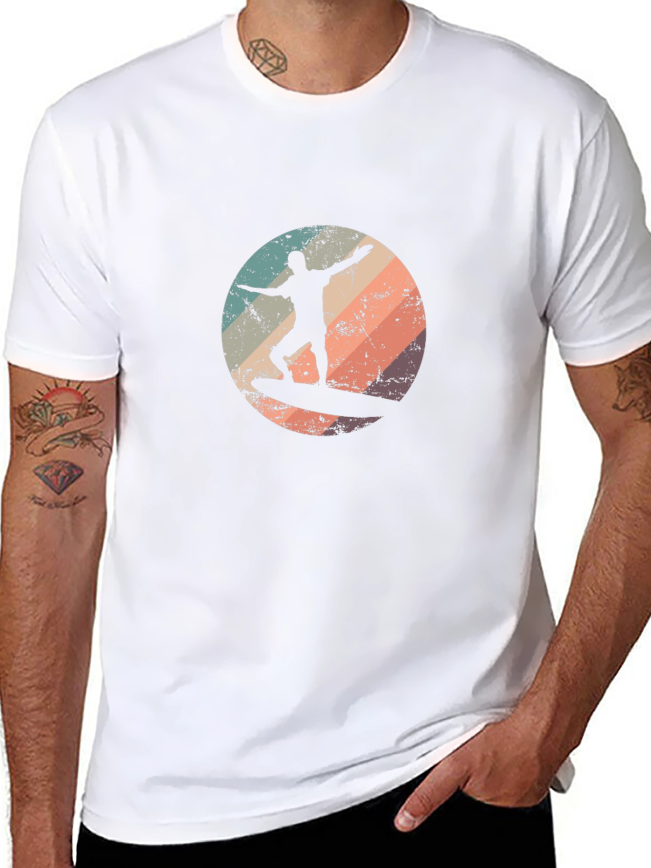 Retro Surfer T-Shirt - Black Surf Tee