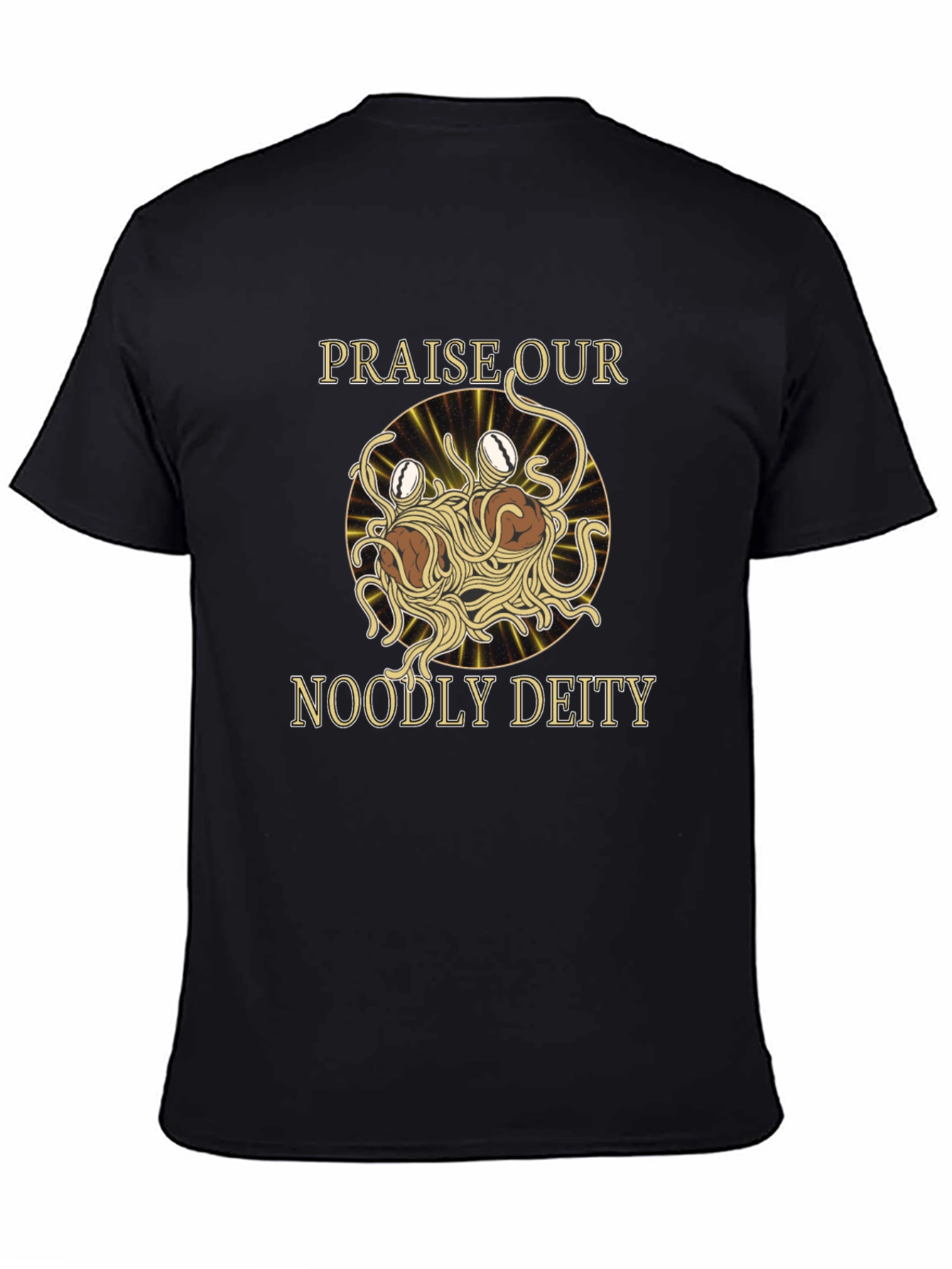 Noodly Deity T-Shirt - Funny Spaghetti Monster Graphic Tee