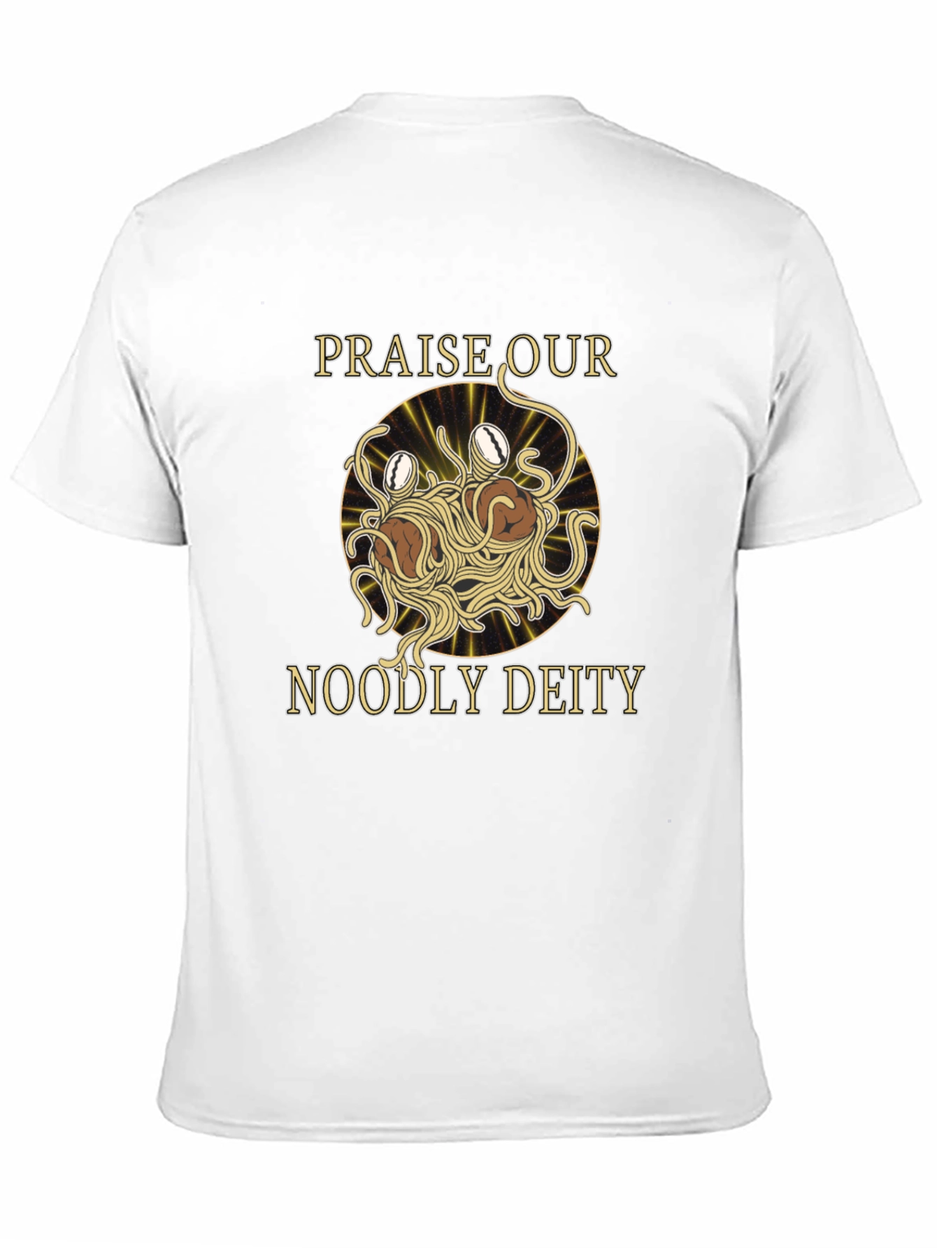 Noodly Deity T-Shirt - Funny Spaghetti Monster Graphic Tee