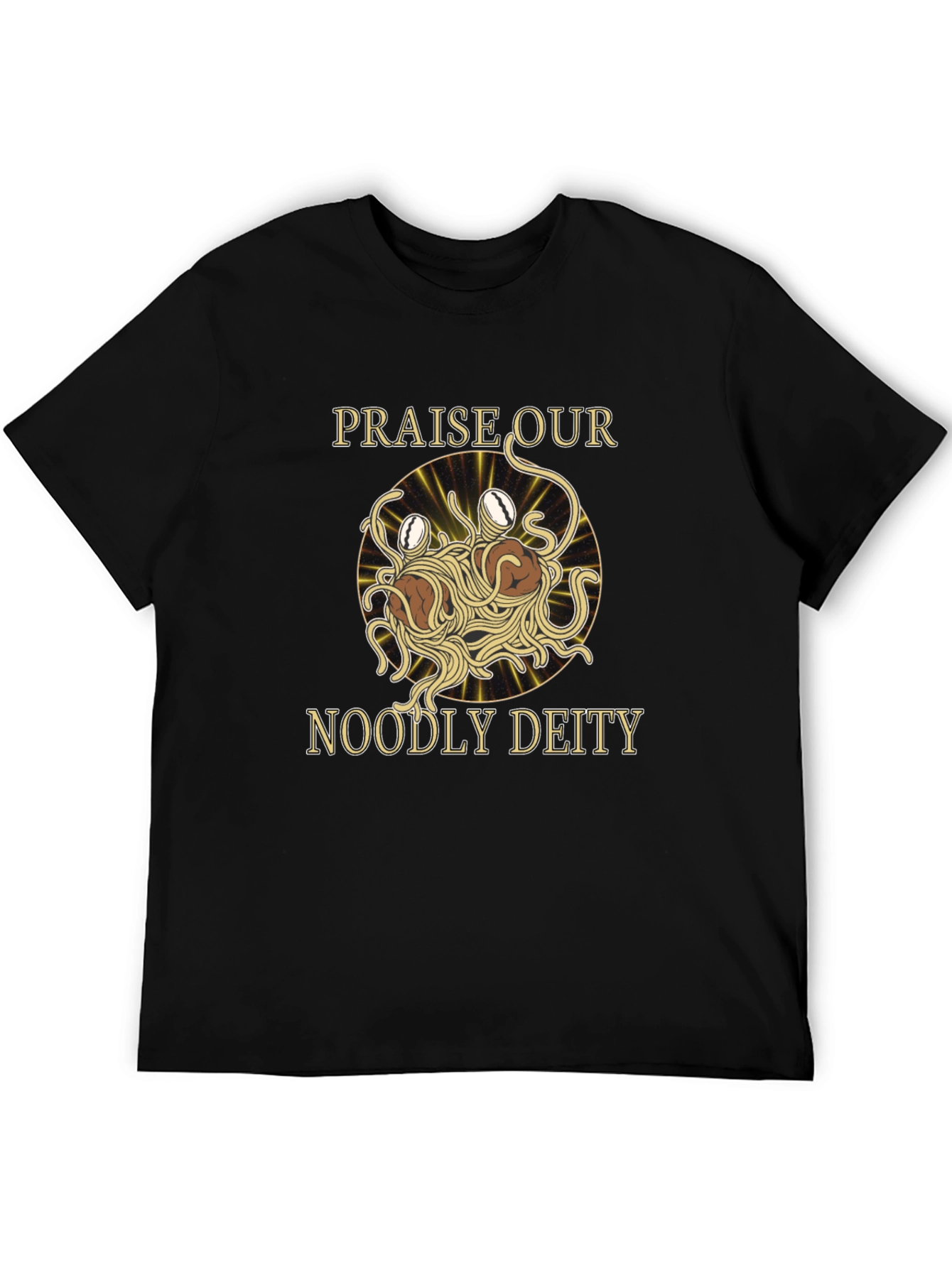 Noodly Deity T-Shirt - Funny Spaghetti Monster Graphic Tee