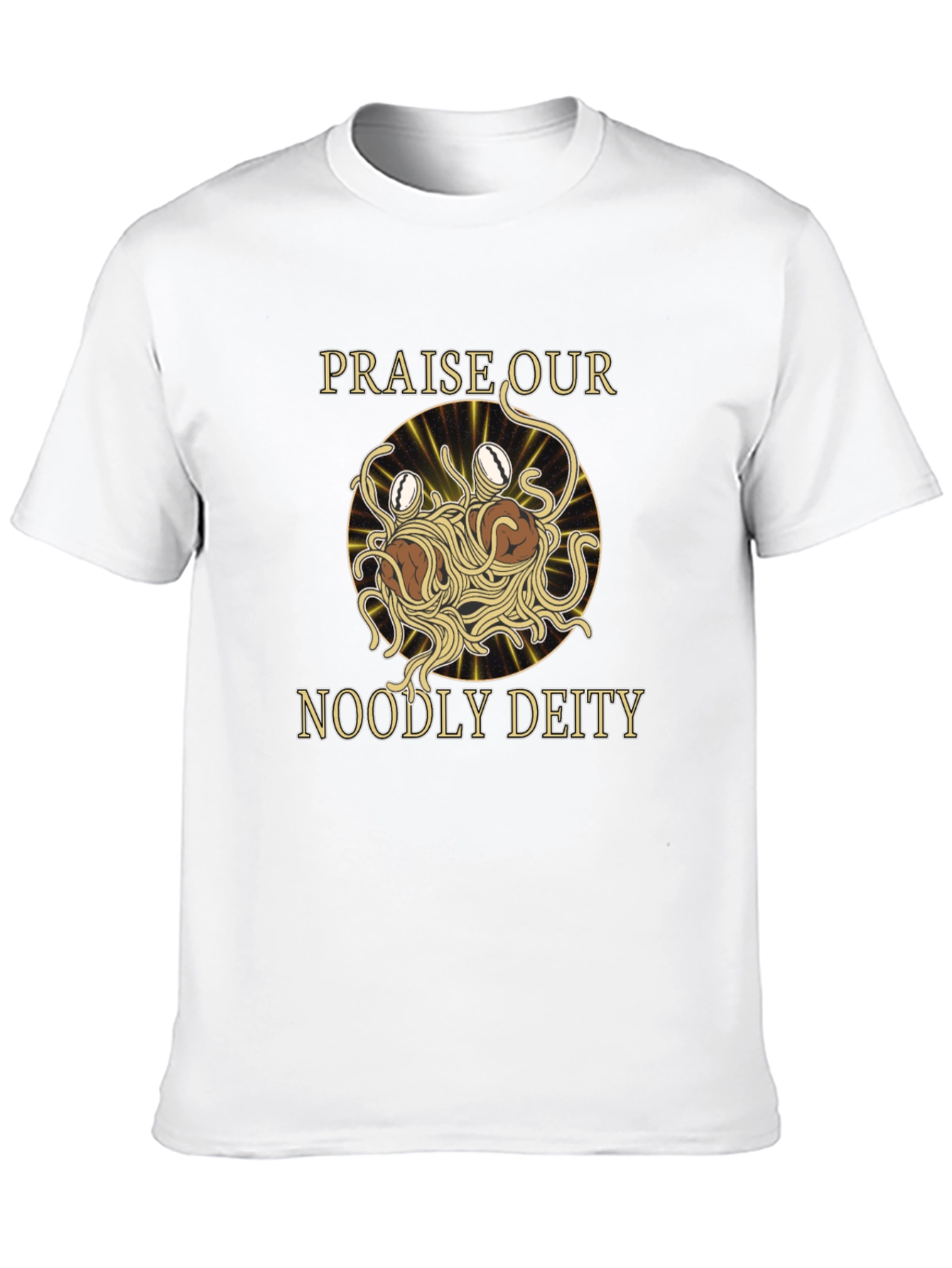 Noodly Deity T-Shirt - Funny Spaghetti Monster Graphic Tee