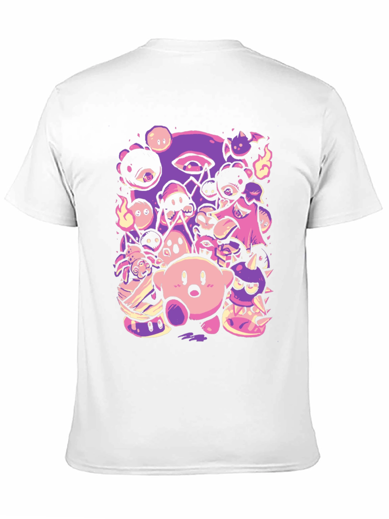 Kirby Character Mashup Black T-Shirt