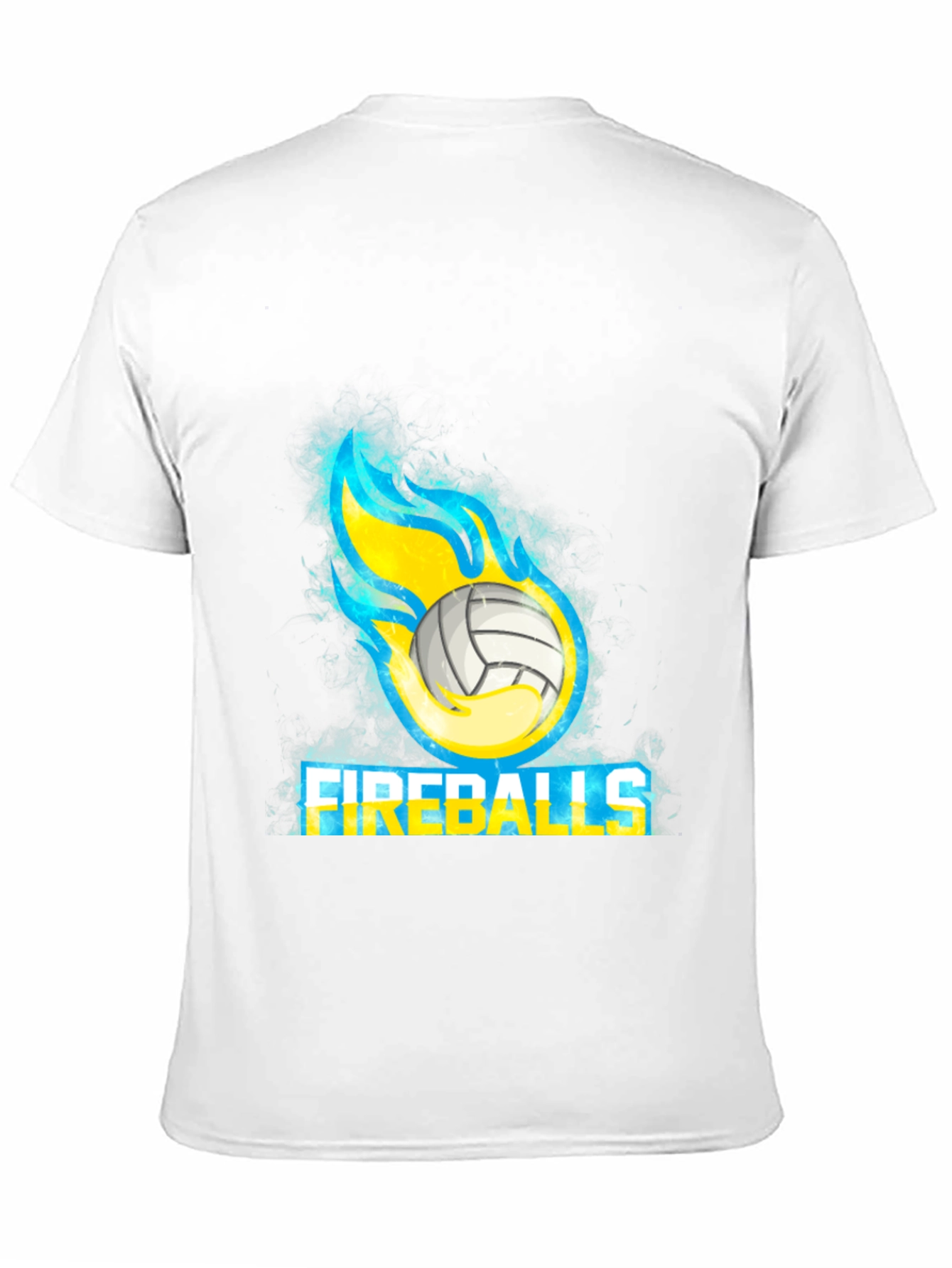 Fireballs Volleyball Graphic Tee - Black Cotton T-Shirt