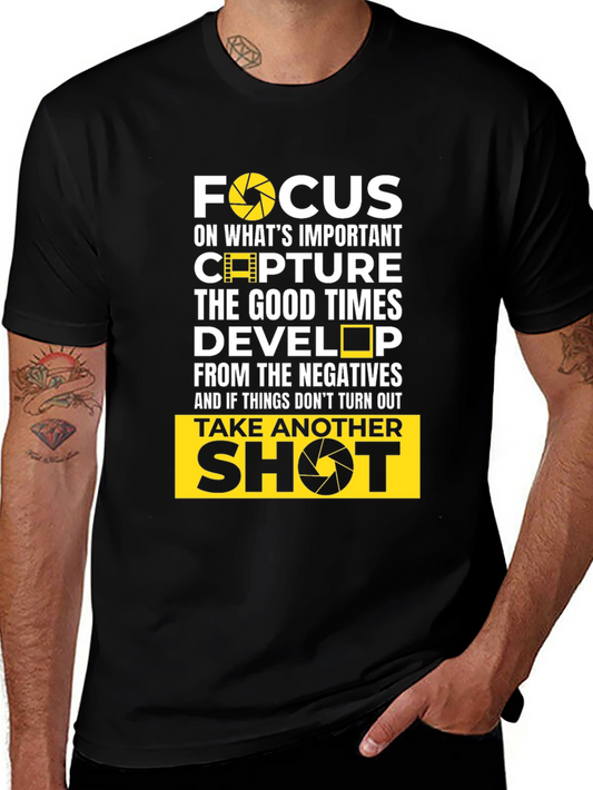 Focus Photographer Black T-Shirt