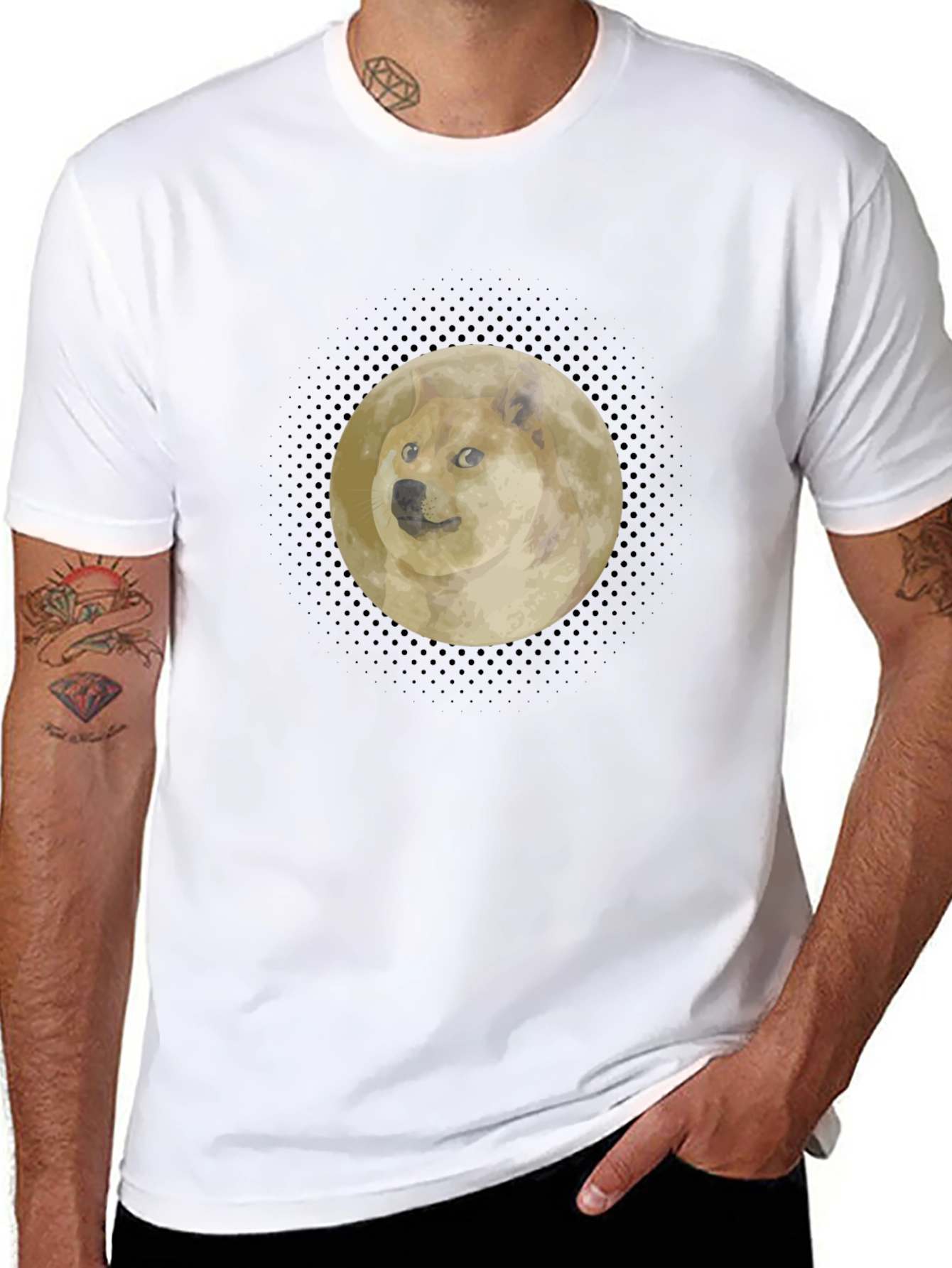 Doge to the Moon Black T-Shirt