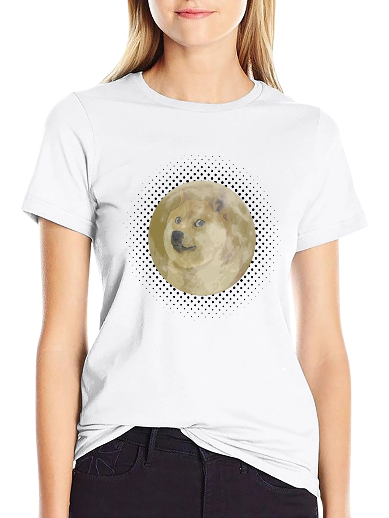 Doge to the Moon Black T-Shirt