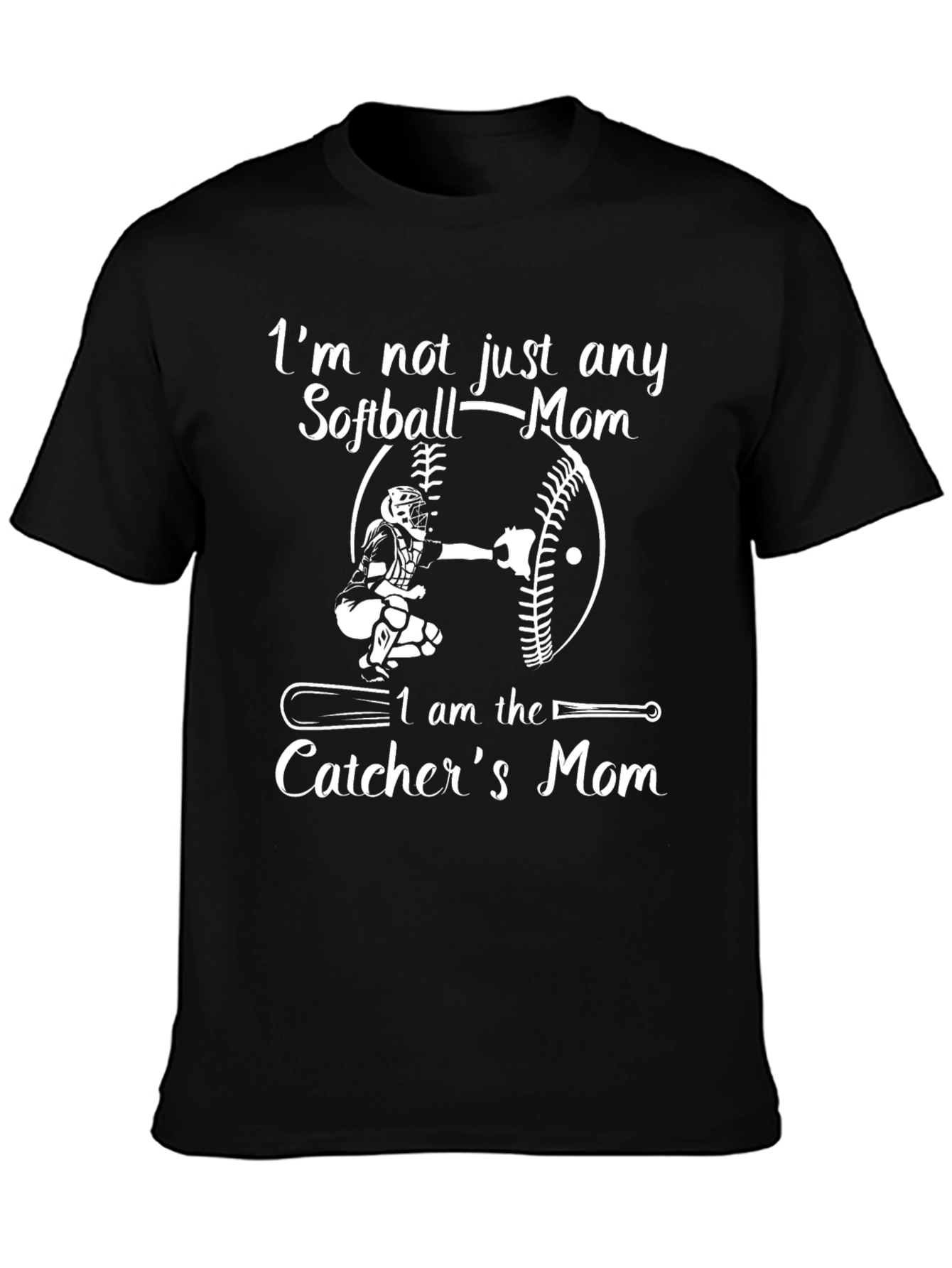 Softball Catchers Mom Graphic T-Shirt