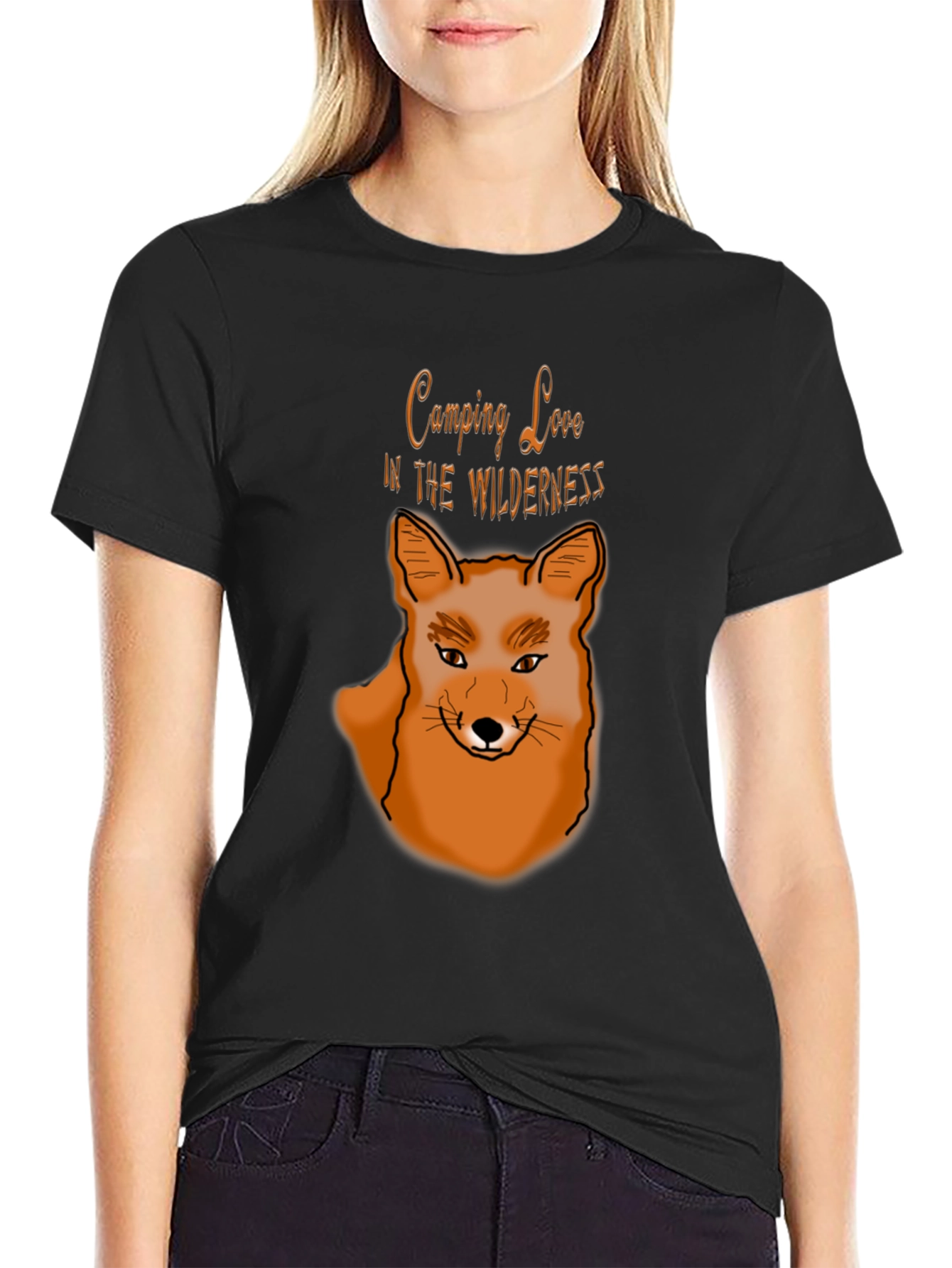 Camping Love Wilderness Fox Graphic T-Shirt