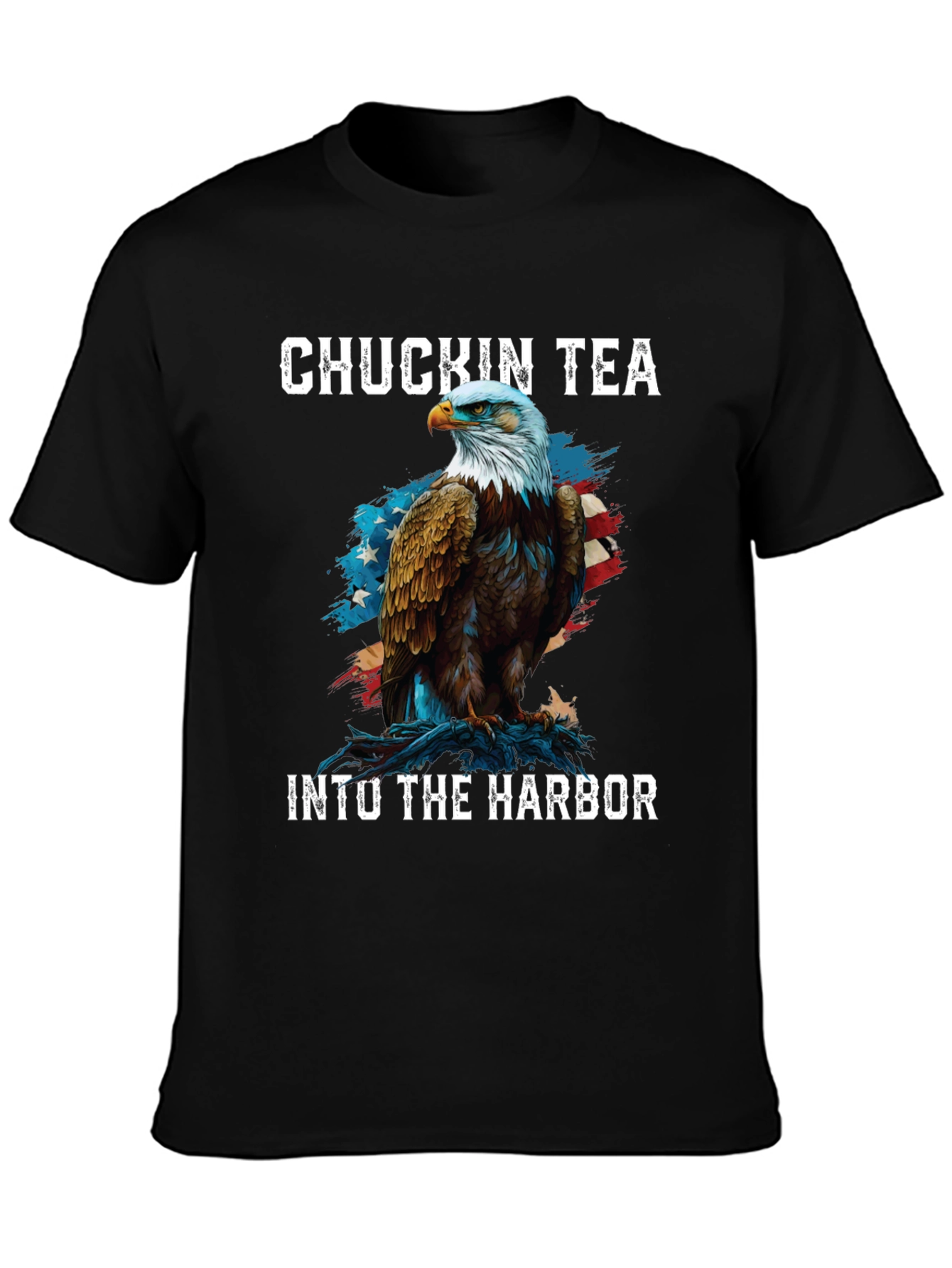 Chuckin Tea Eagle Graphic T-Shirt