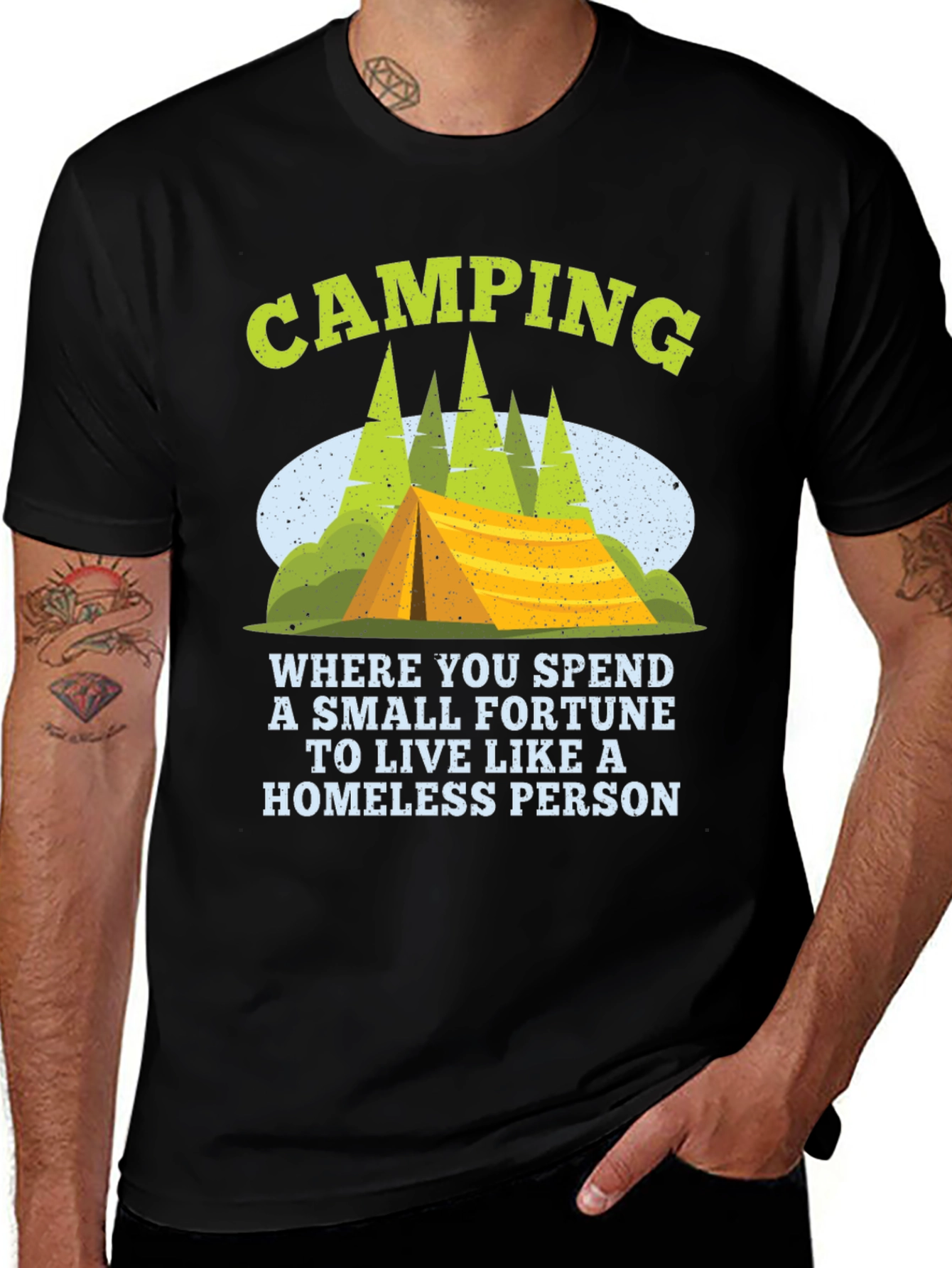 Camping Fortune Funny T-Shirt
