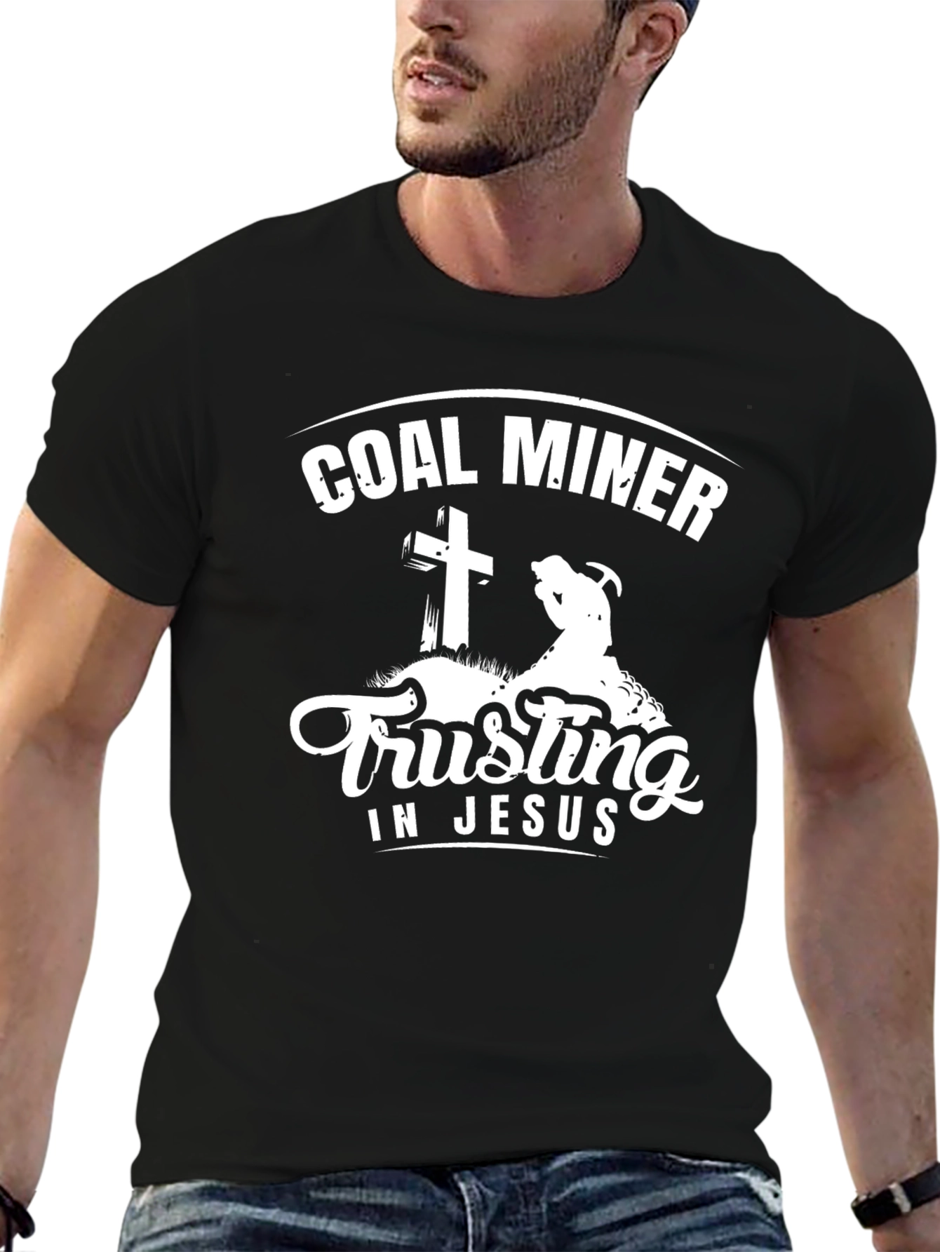 Coal Miner Trusting In Jesus T-Shirt