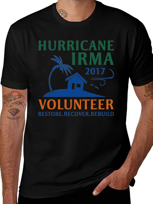 Hurricane Irma Volunteer T-Shirt: Restore Recover Rebuild