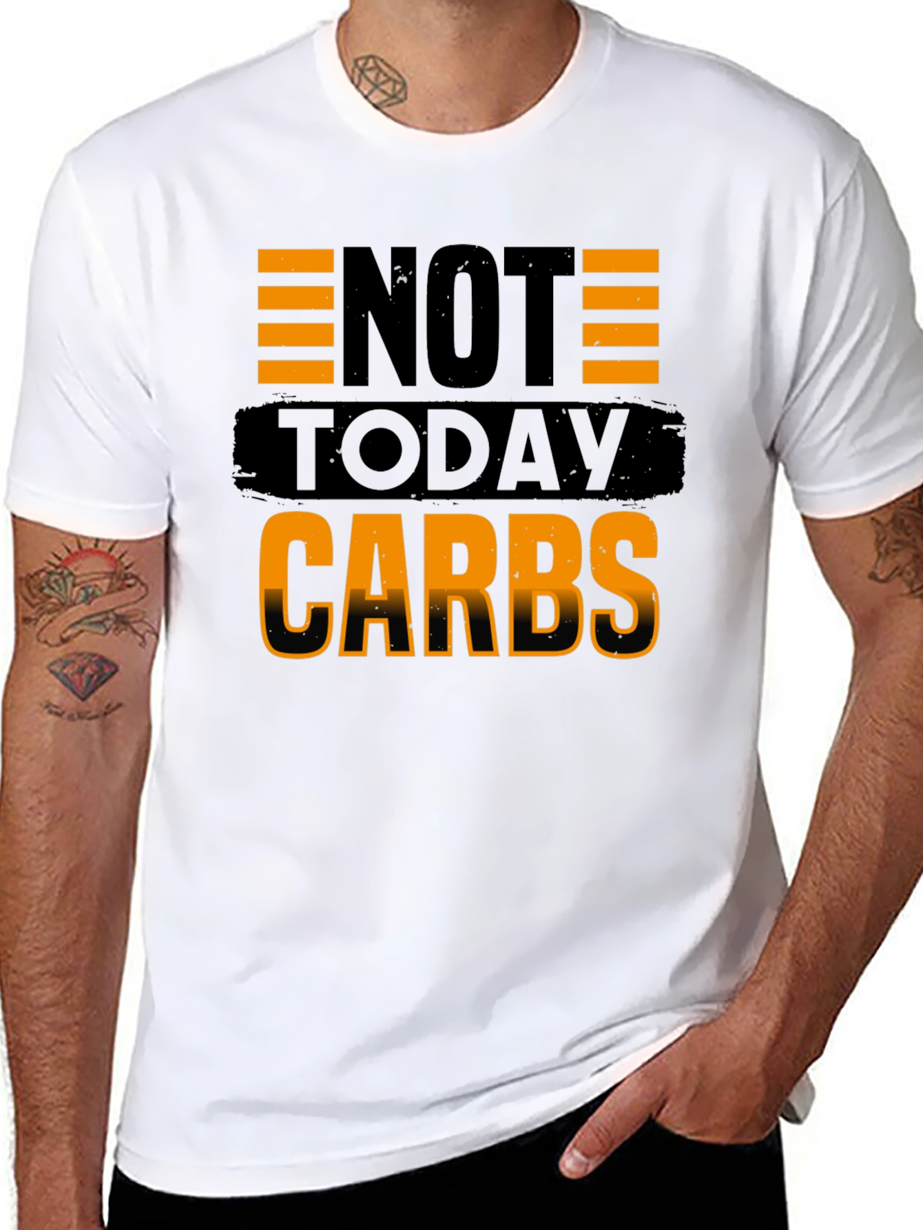 Not Today Carbs Mens Black T-Shirt