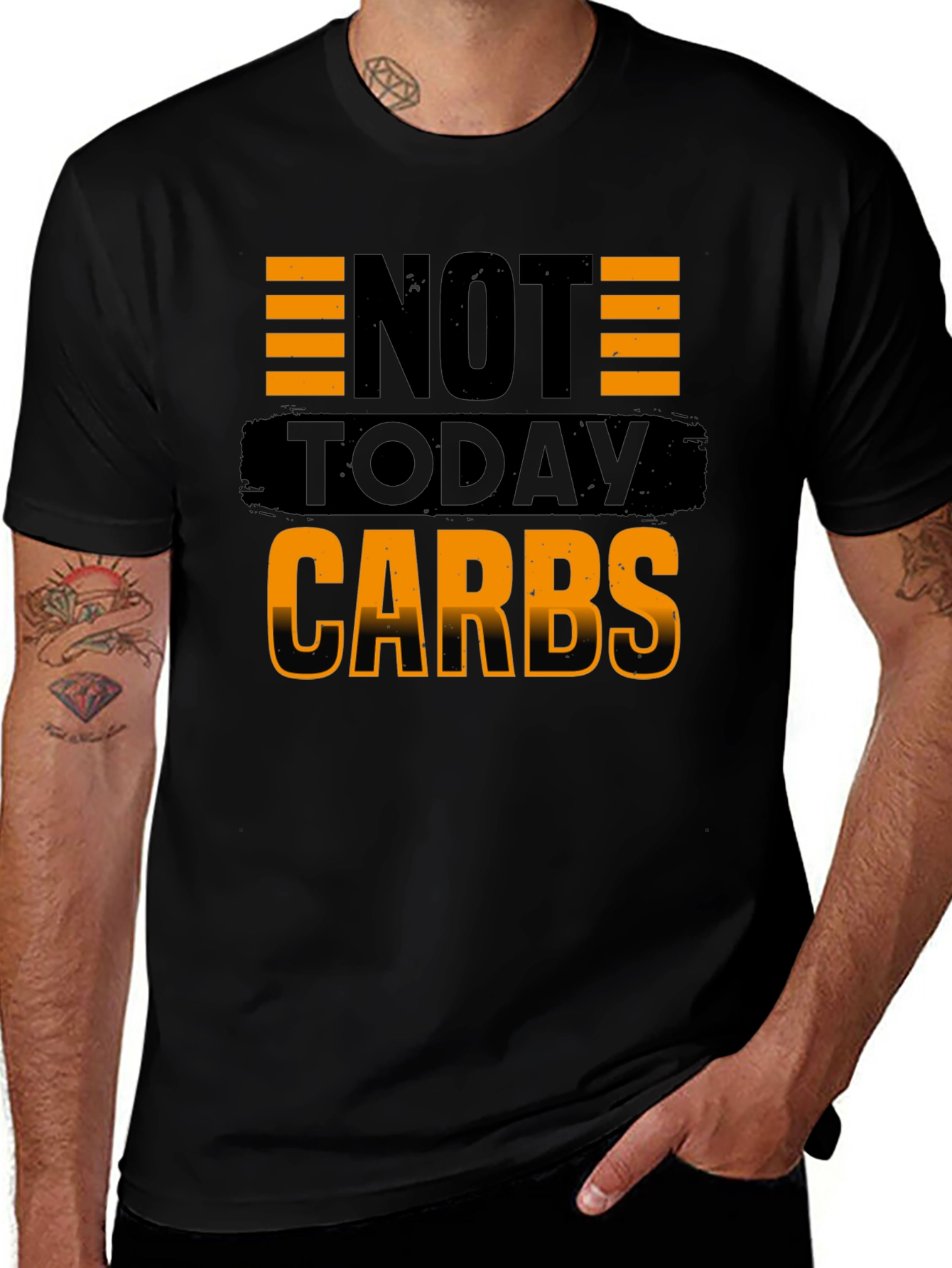 Not Today Carbs Mens Black T-Shirt