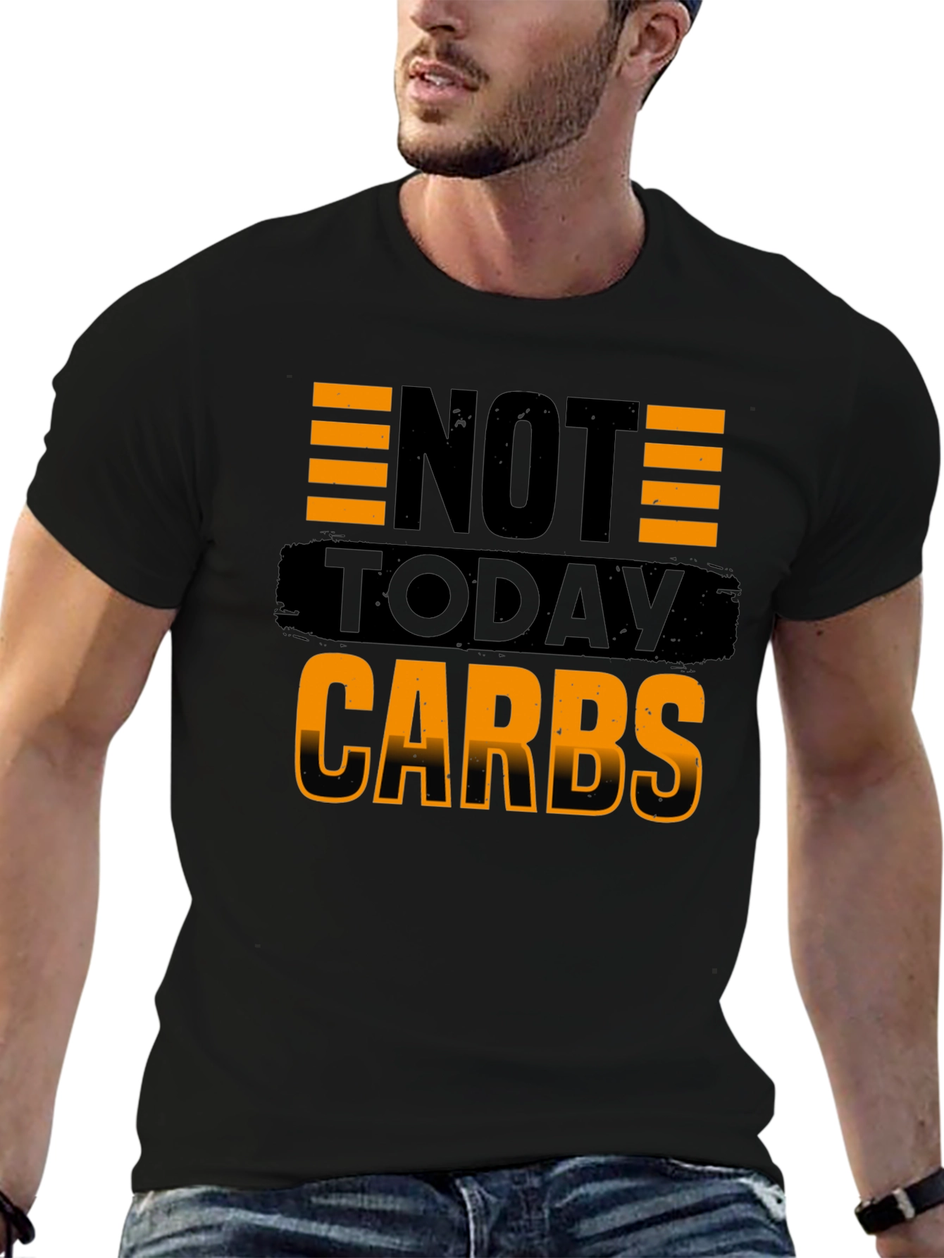Not Today Carbs Mens Black T-Shirt