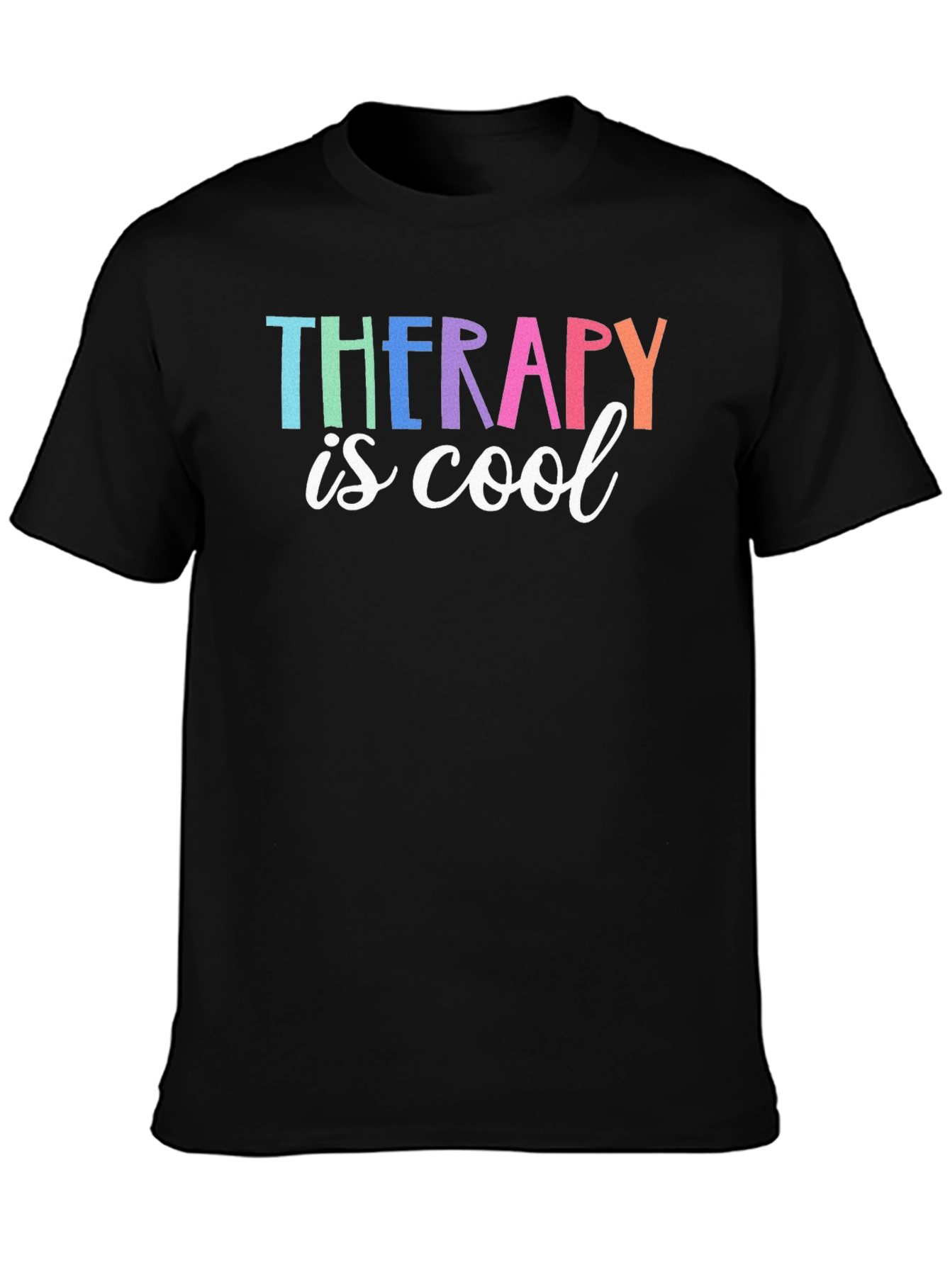 Therapy is Cool Graphic Tee - Black Unisex T-Shirt