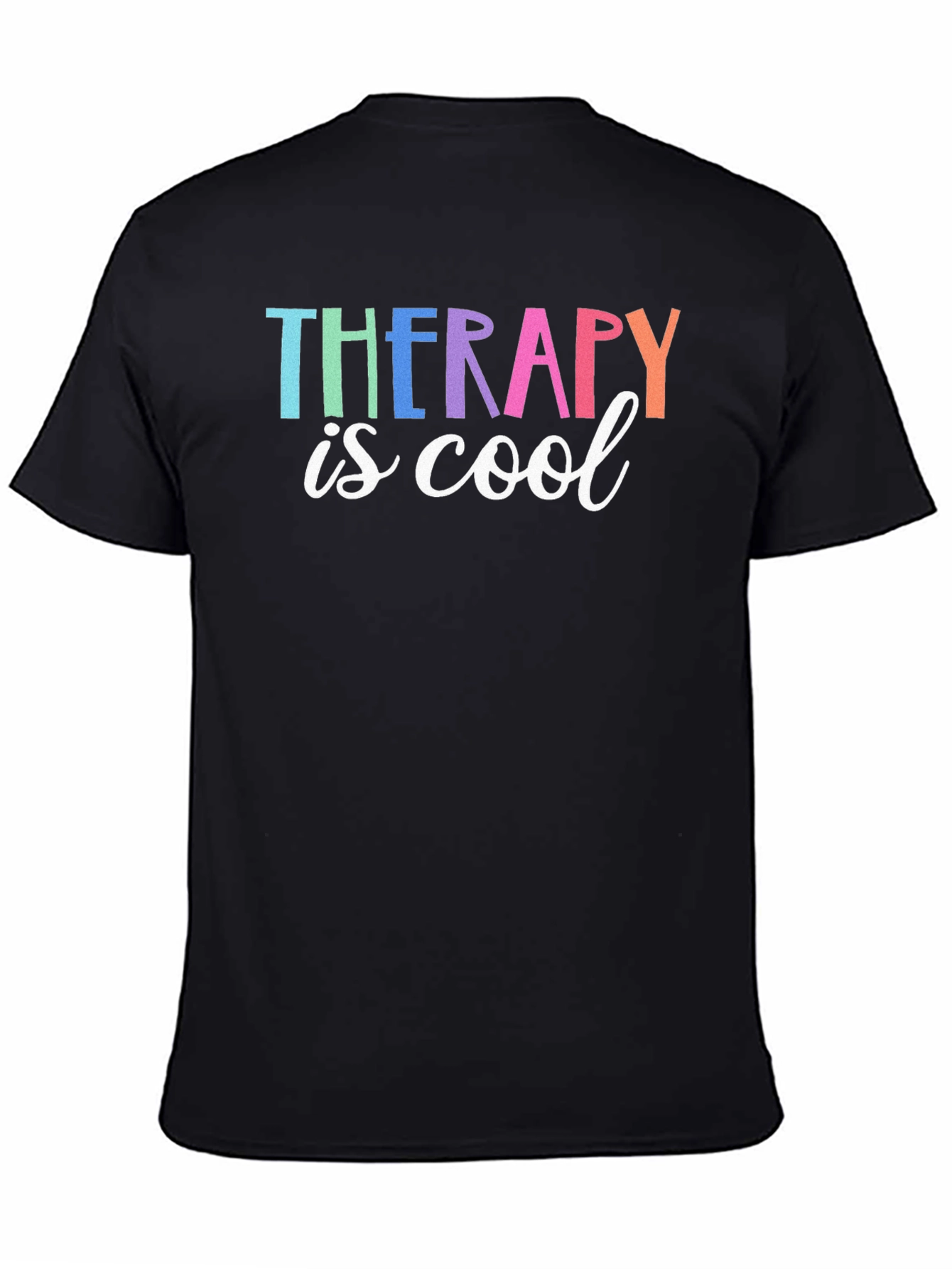 Therapy is Cool Graphic Tee - Black Unisex T-Shirt