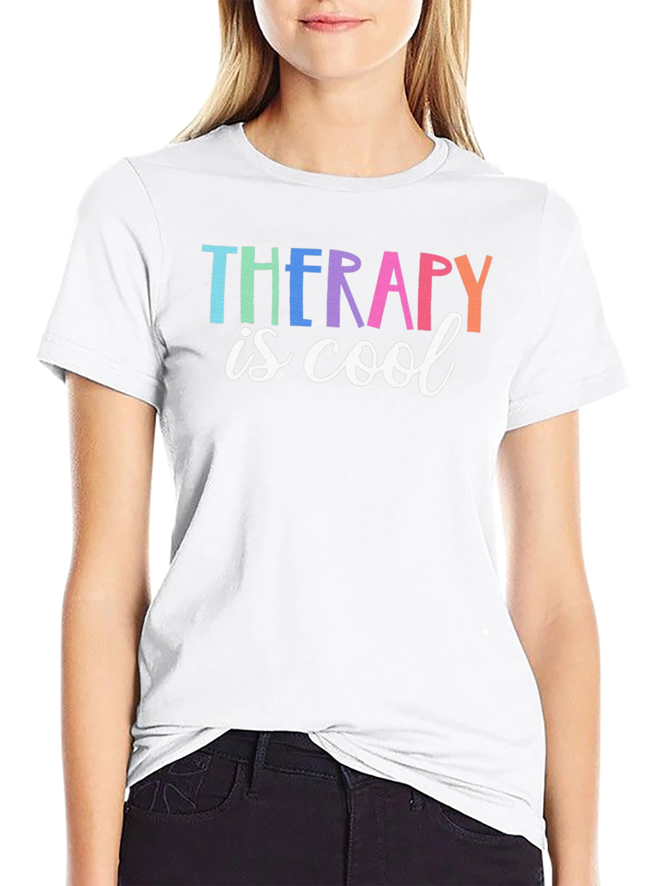 Therapy is Cool Graphic Tee - Black Unisex T-Shirt