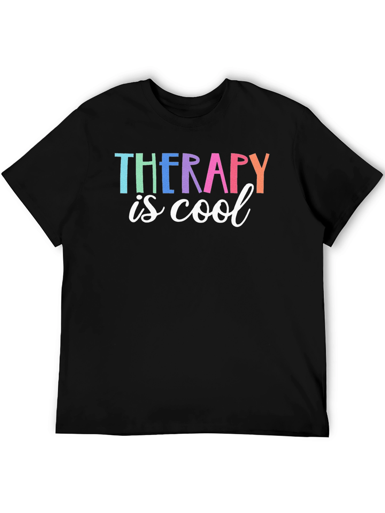 Therapy is Cool Graphic Tee - Black Unisex T-Shirt