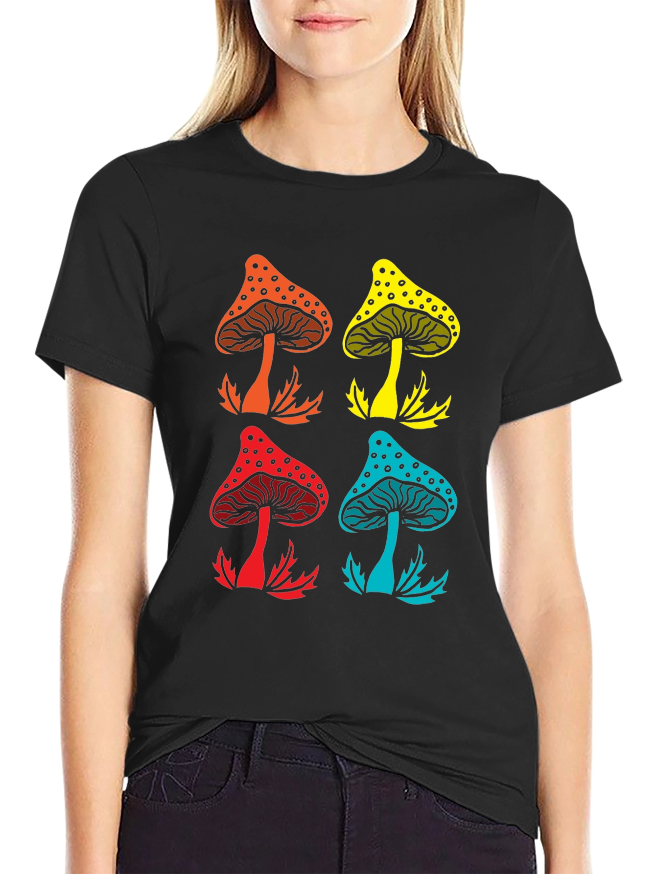 Psychedelic Mushroom Graphic Tee - Funky Style