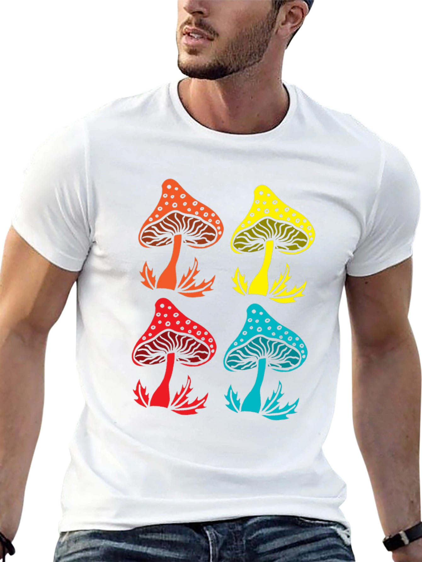 Psychedelic Mushroom Graphic Tee - Funky Style