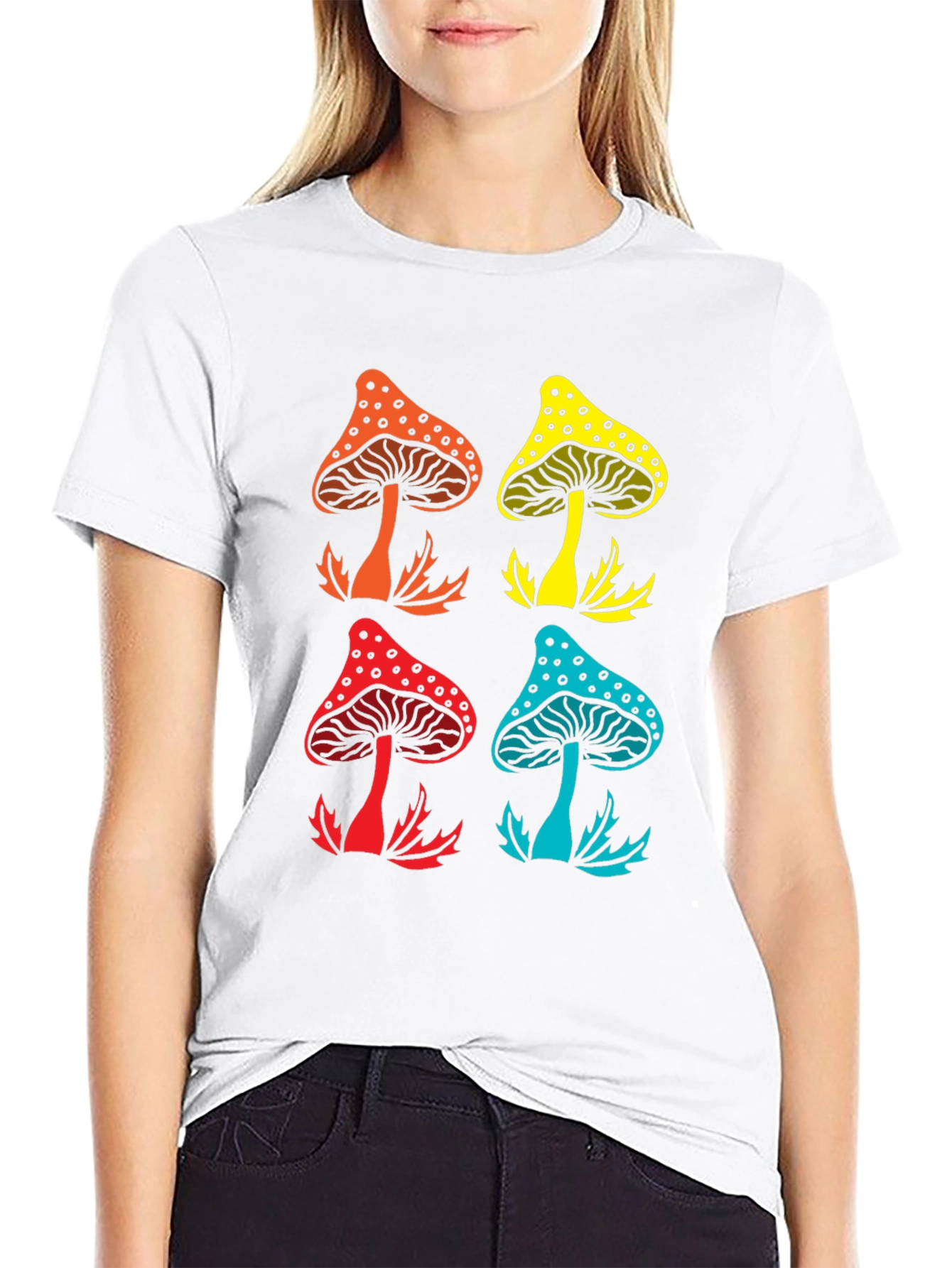 Psychedelic Mushroom Graphic Tee - Funky Style