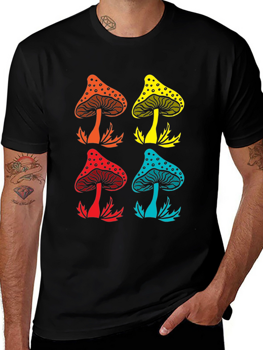 Psychedelic Mushroom Graphic Tee - Funky Style