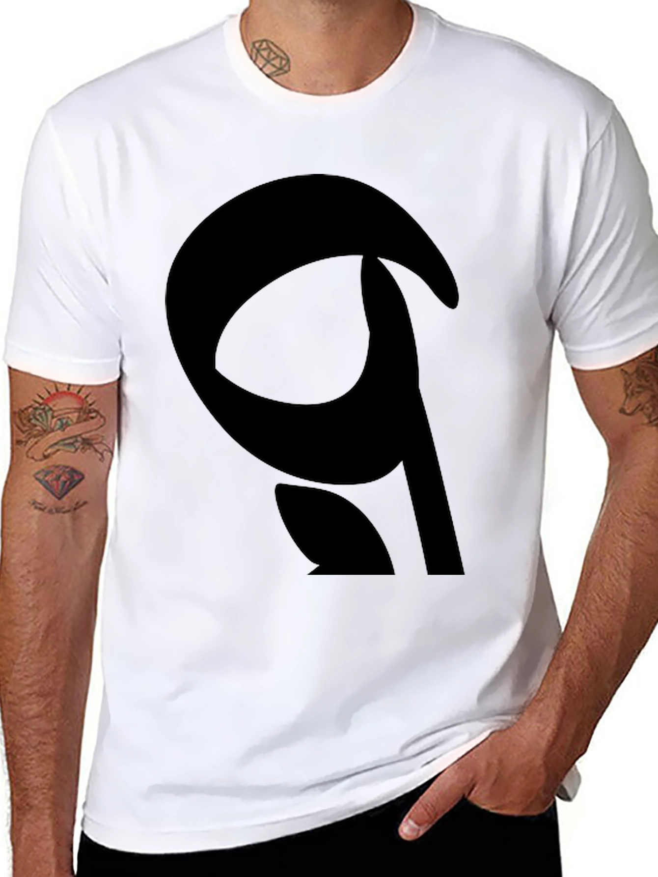 Abstract Graphic Black T-Shirt - Modern Casual Tee