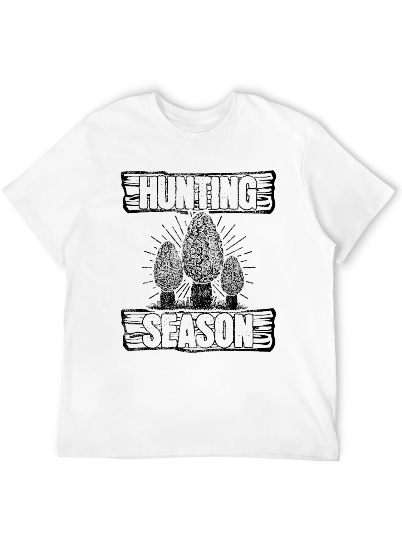 Hunting Season Morel Mushroom Graphic T-Shirt