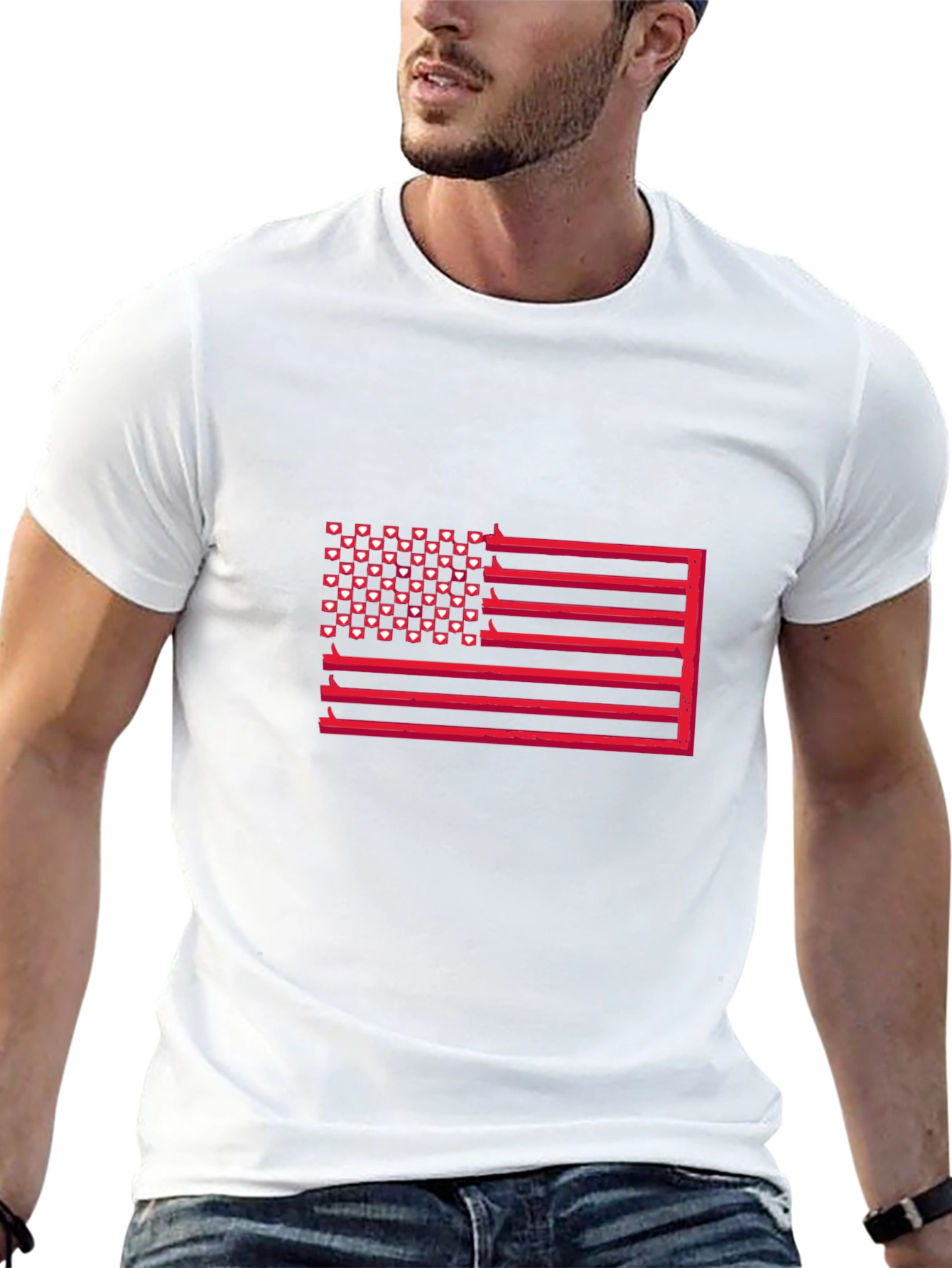 American Flag Graphic Tee - Patriotic Fashion
