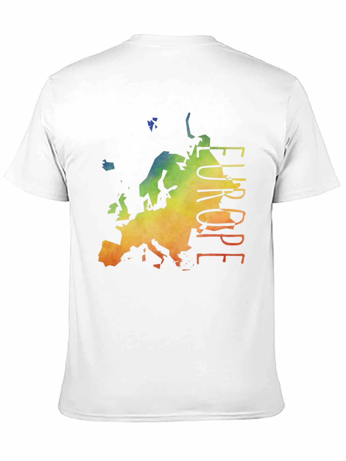 Europe Map T-Shirt - Mens Black Graphic Tee