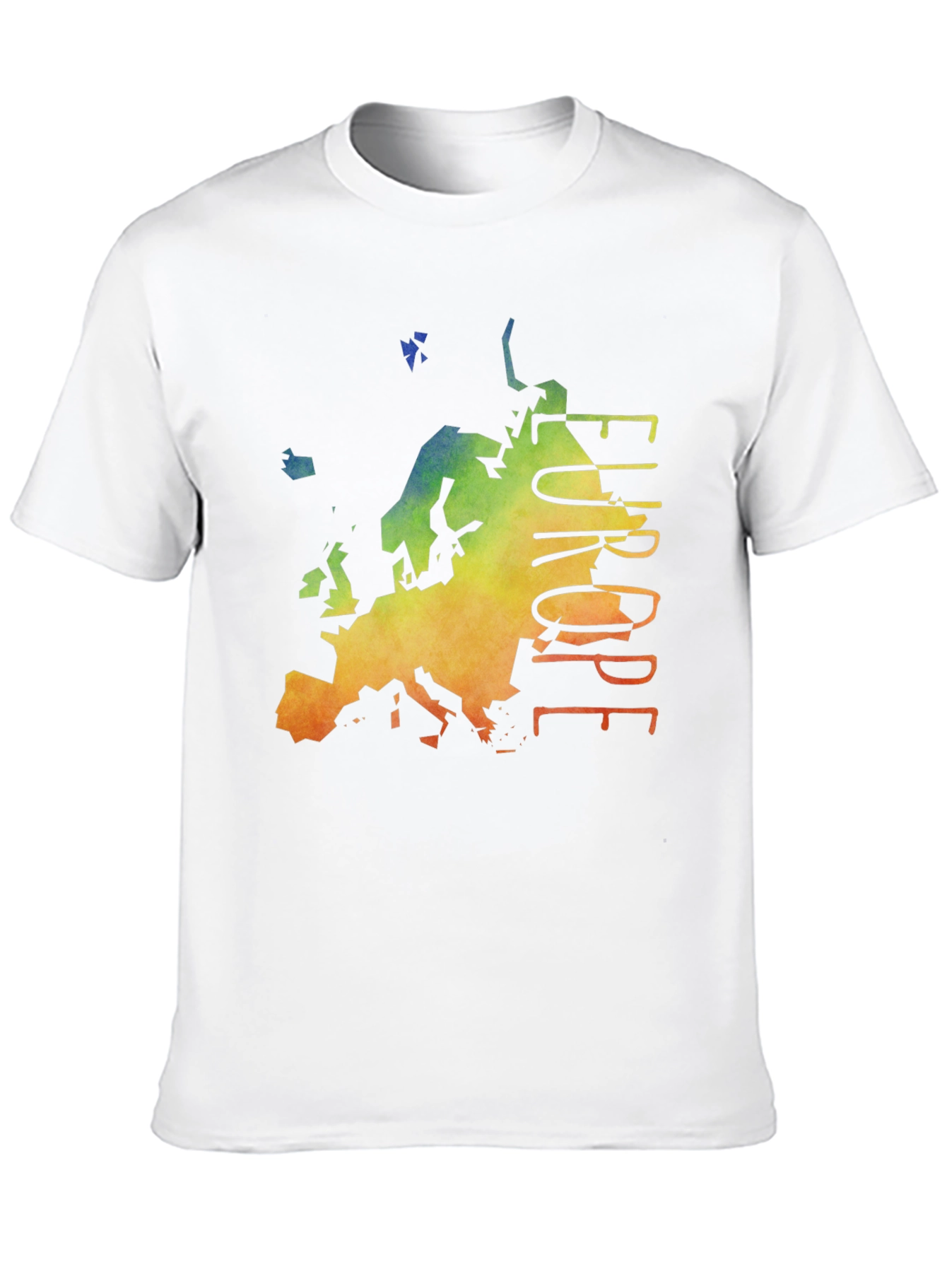 Europe Map T-Shirt - Mens Black Graphic Tee