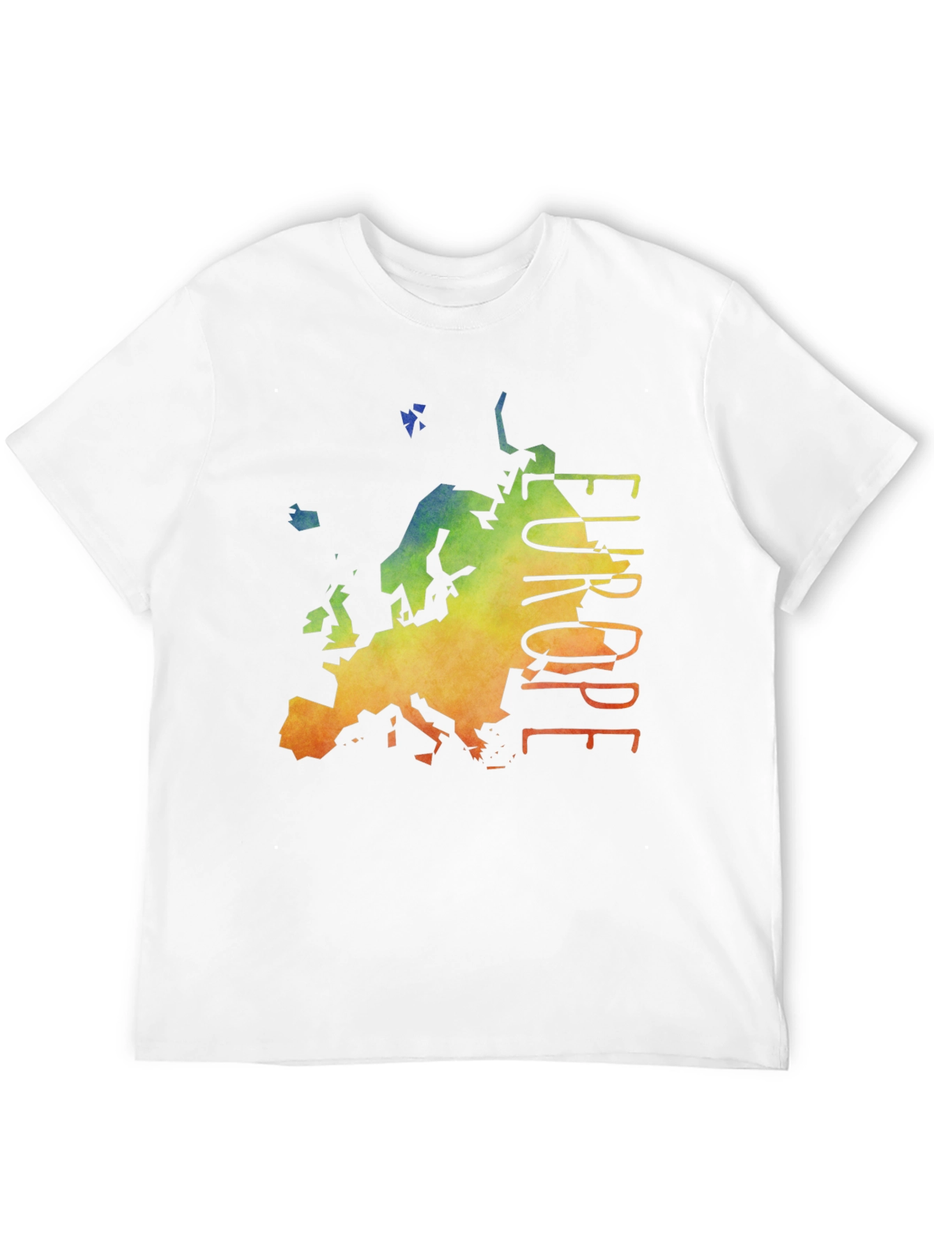 Europe Map T-Shirt - Mens Black Graphic Tee