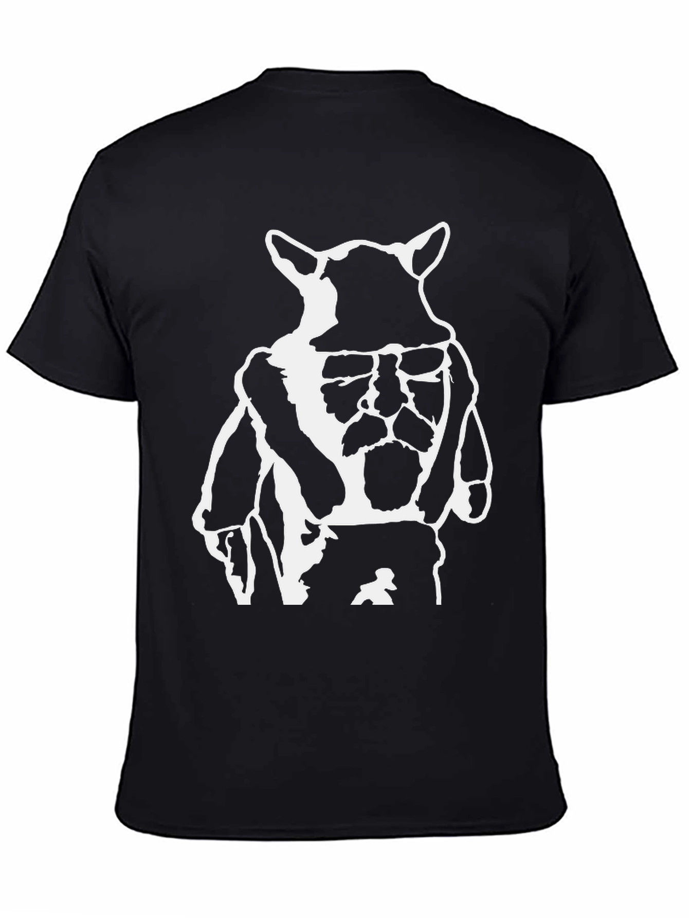 Black Graphic Tee - Yoda DJ Design