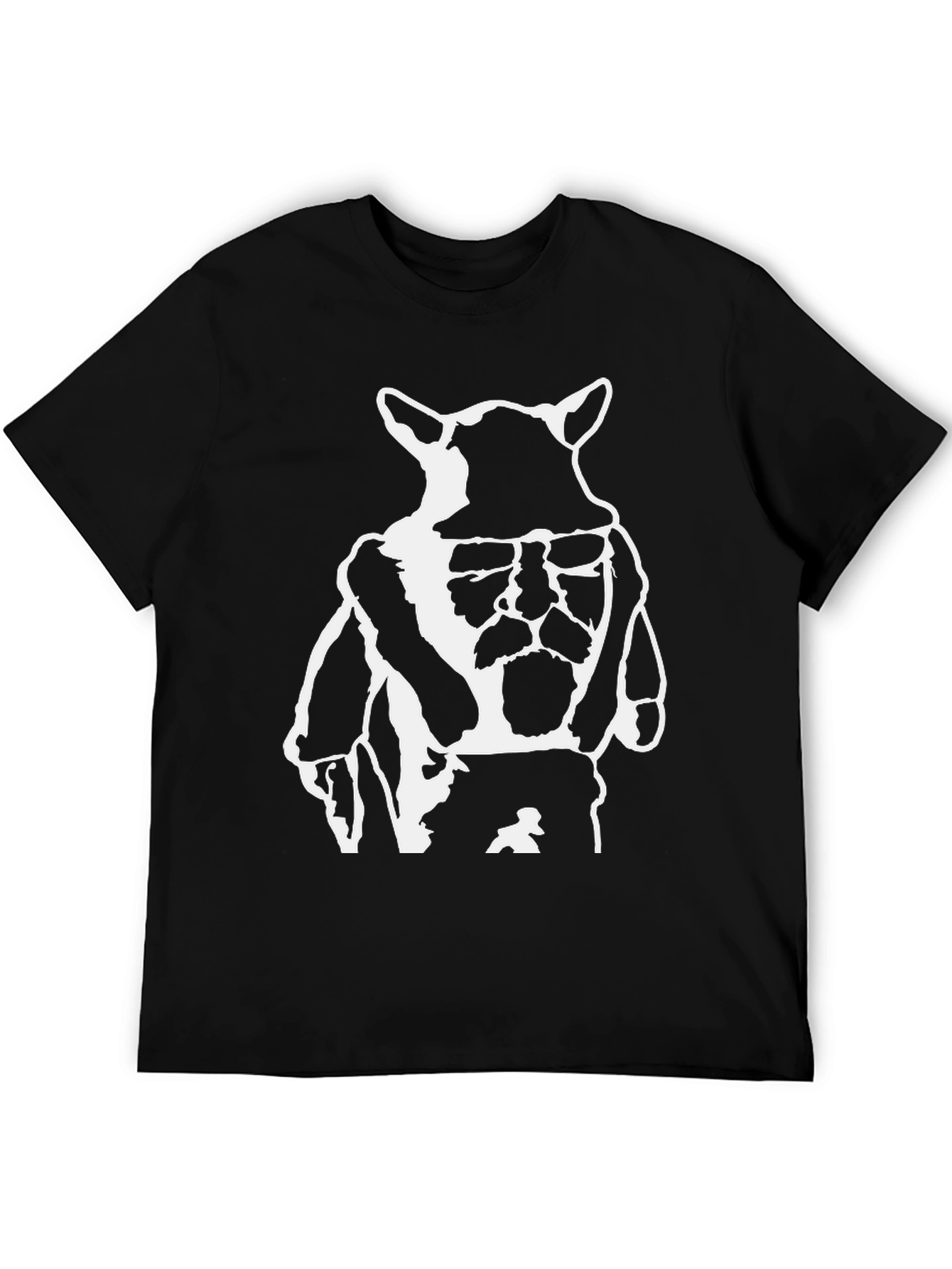 Black Graphic Tee - Yoda DJ Design