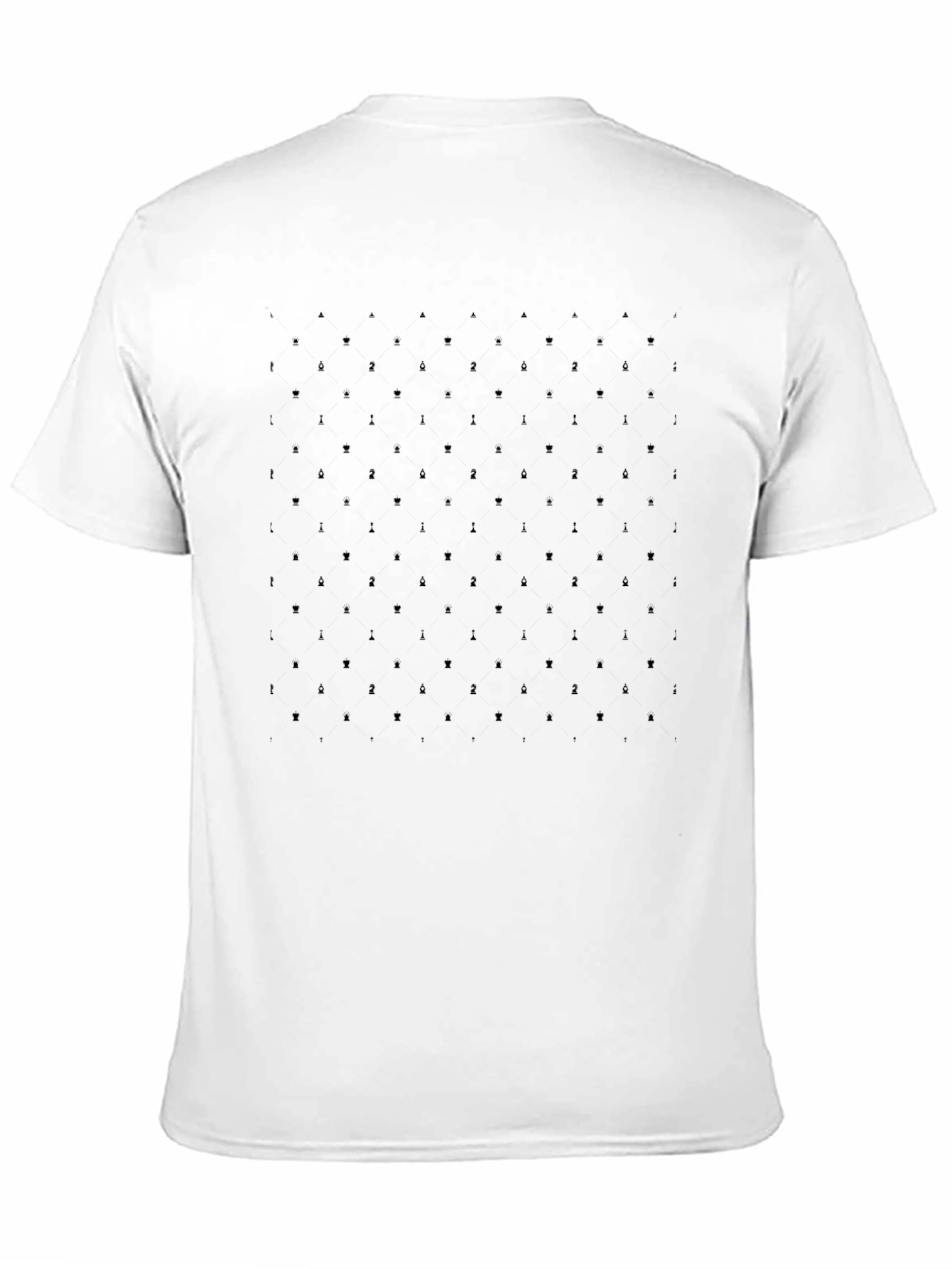 Mens Black Patterned Short Sleeve Crew Neck T-Shirt