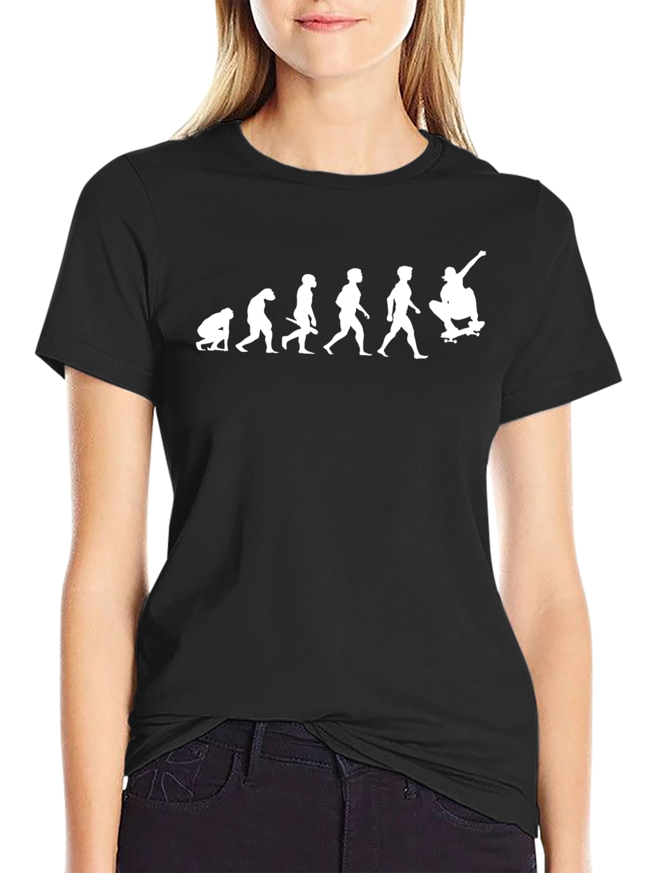 Evolution Skateboarder Graphic Tee - Black