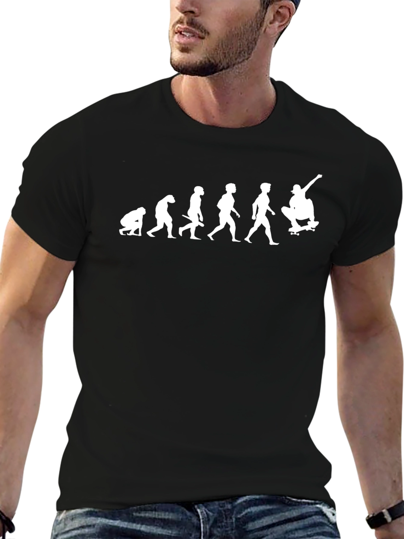 Evolution Skateboarder Graphic Tee - Black