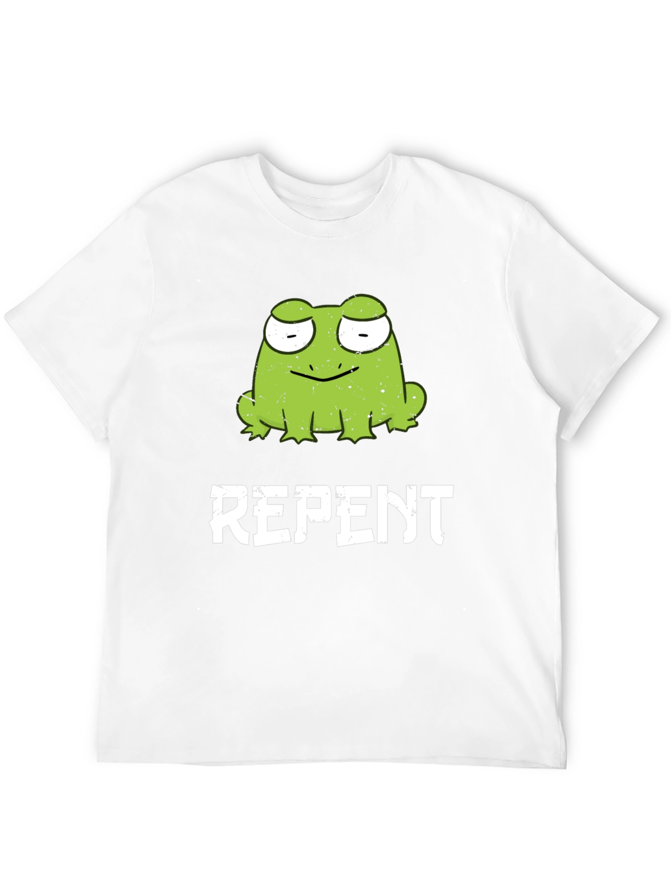 Frog Repent Graphic T-Shirt - Black Cotton Tee