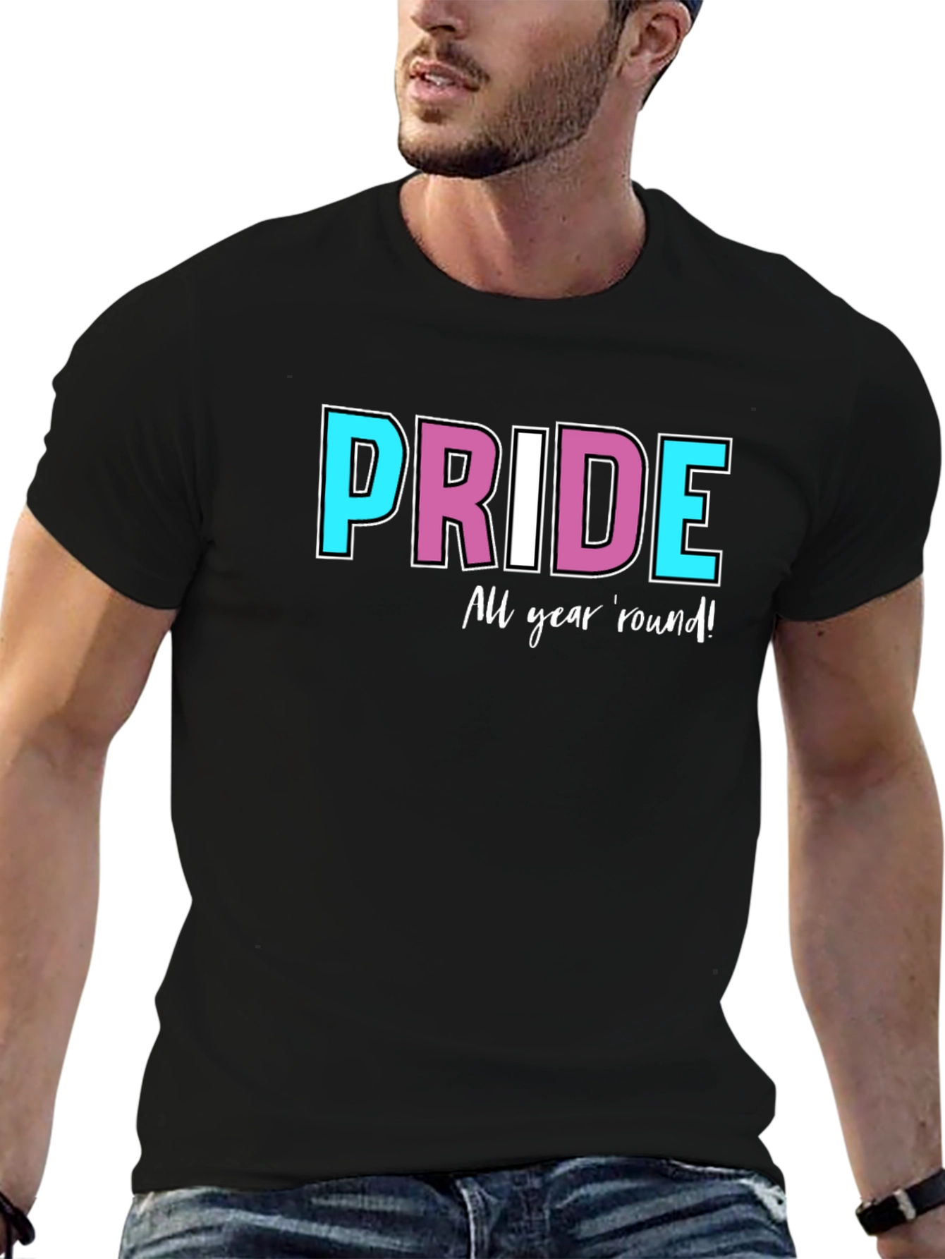 Pride All Year Round Black T-Shirt